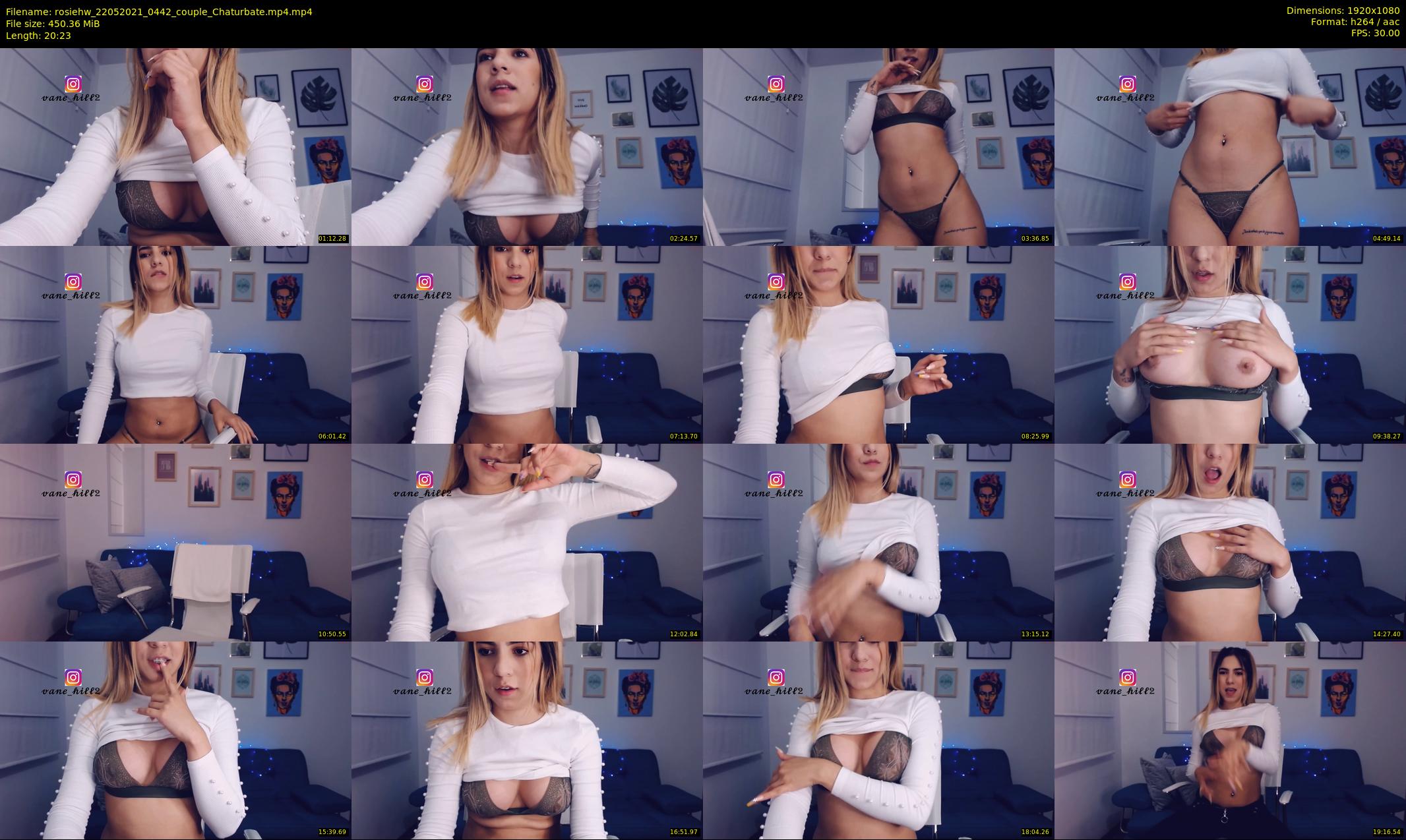 rosiehw — 21 minute Chaturbate couple cam show recording, 1080p, May 22, 2021