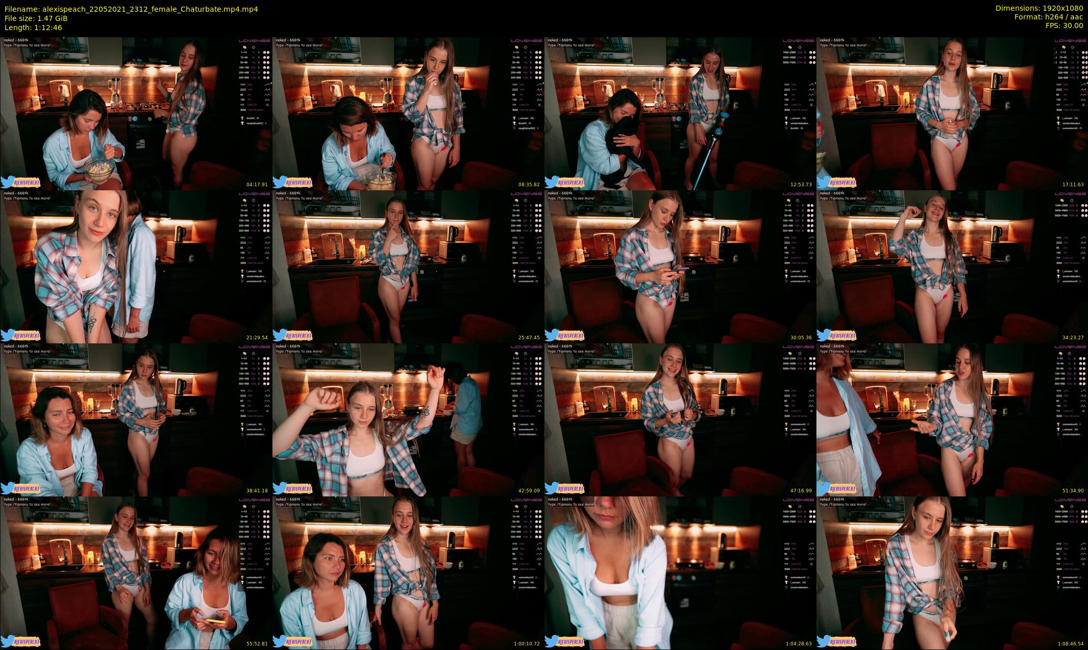 alexispeach — 73 minute Chaturbate female cam show recording, 1080p, May 22, 2021