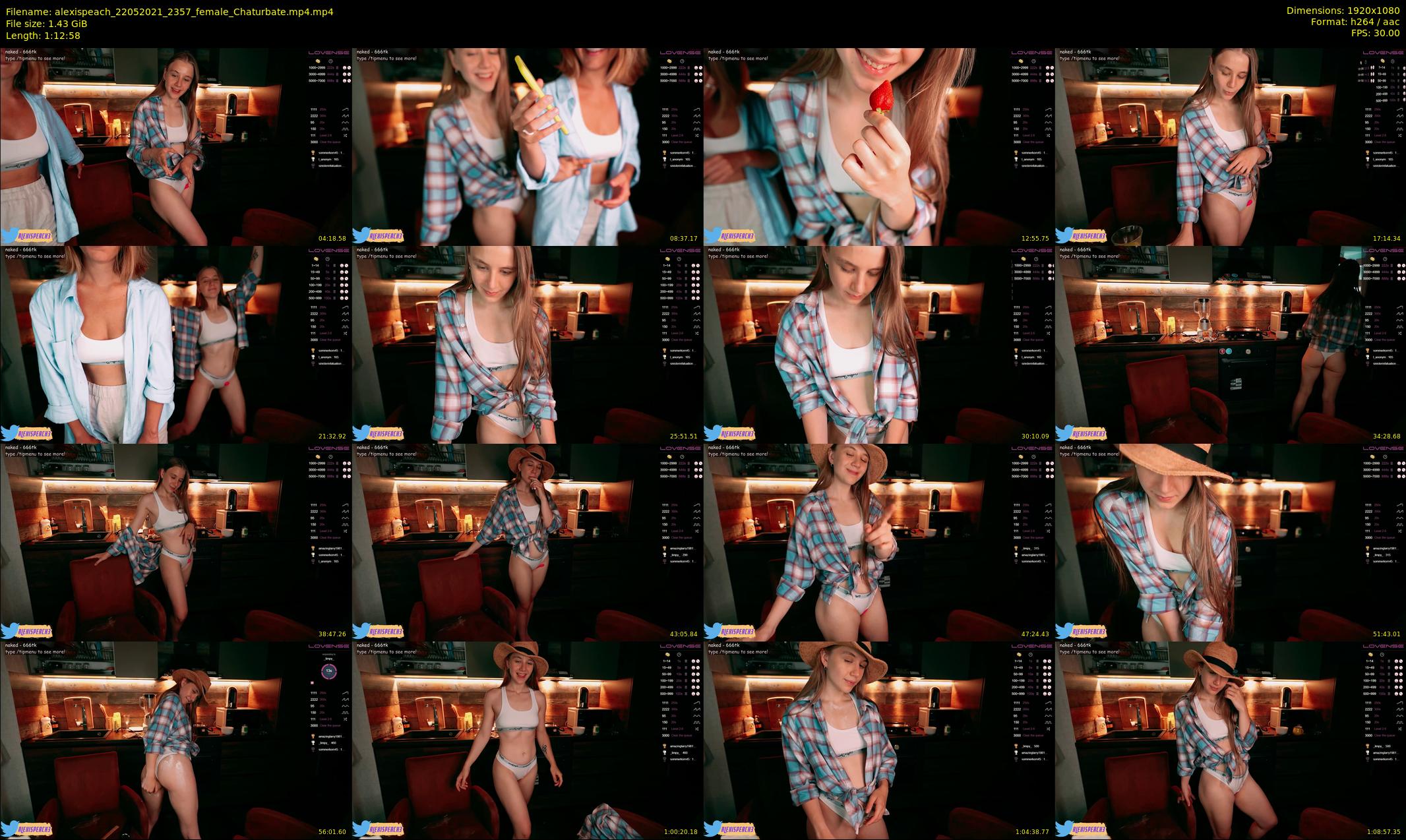 alexispeach — 73 minute Chaturbate female cam show recording, 1080p, May 22, 2021