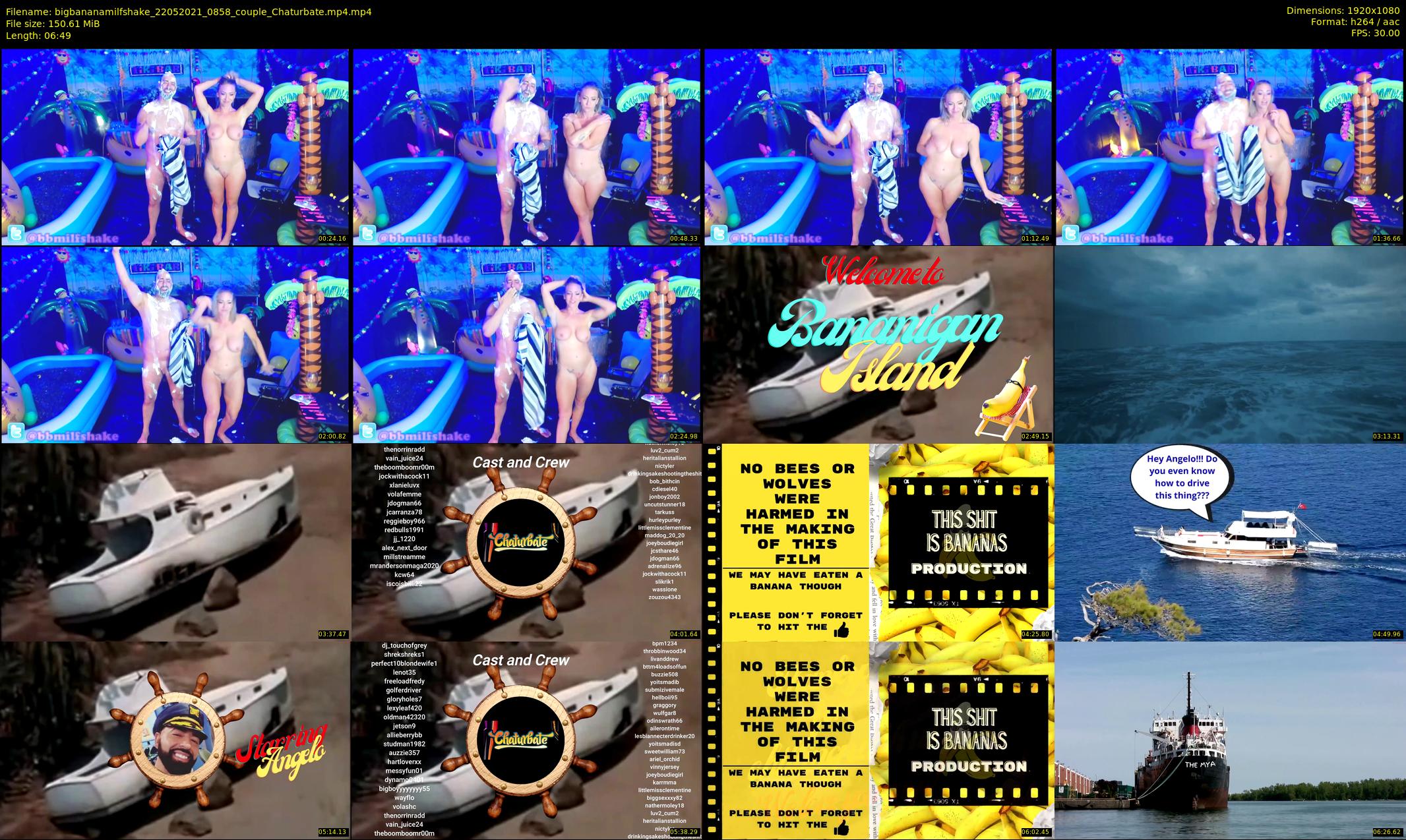 bigbananamilfshake — 7 minute Chaturbate couple cam show recording, 1080p, May 22, 2021