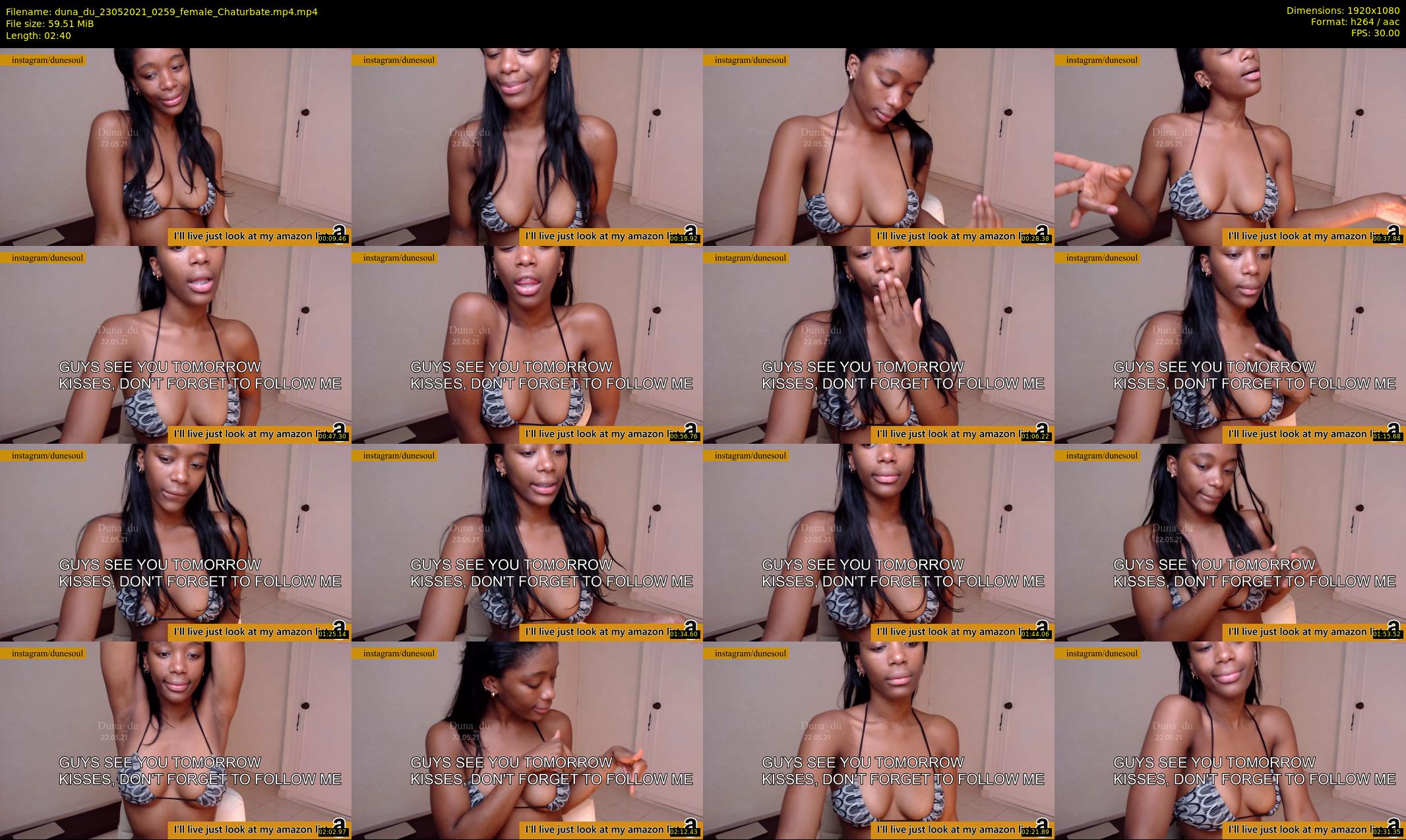 duna_du — 3 minute Chaturbate female cam show recording, 1080p, May 23, 2021