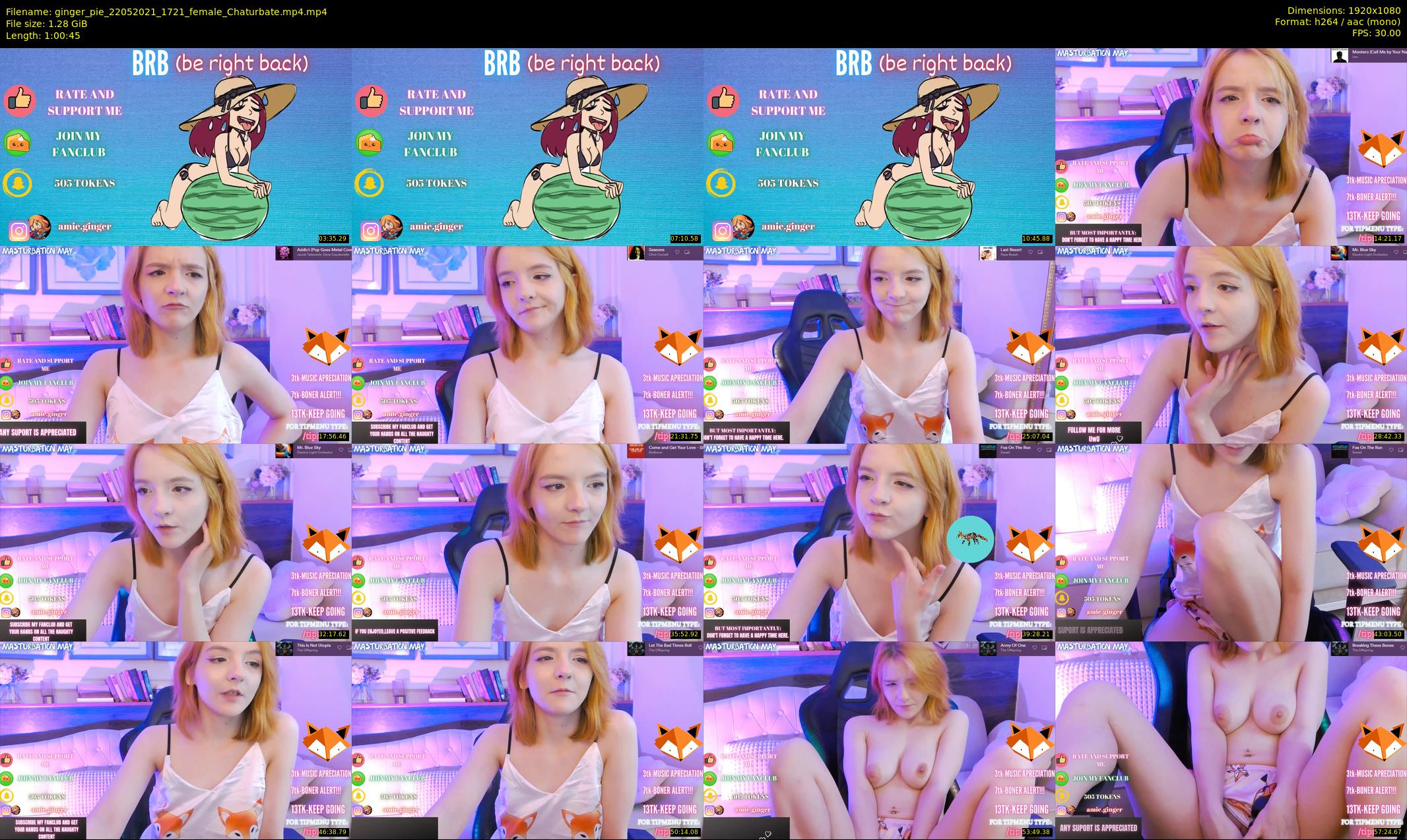 ginger_pie — 61 minute Chaturbate female cam show recording, 1080p, May 22, 2021