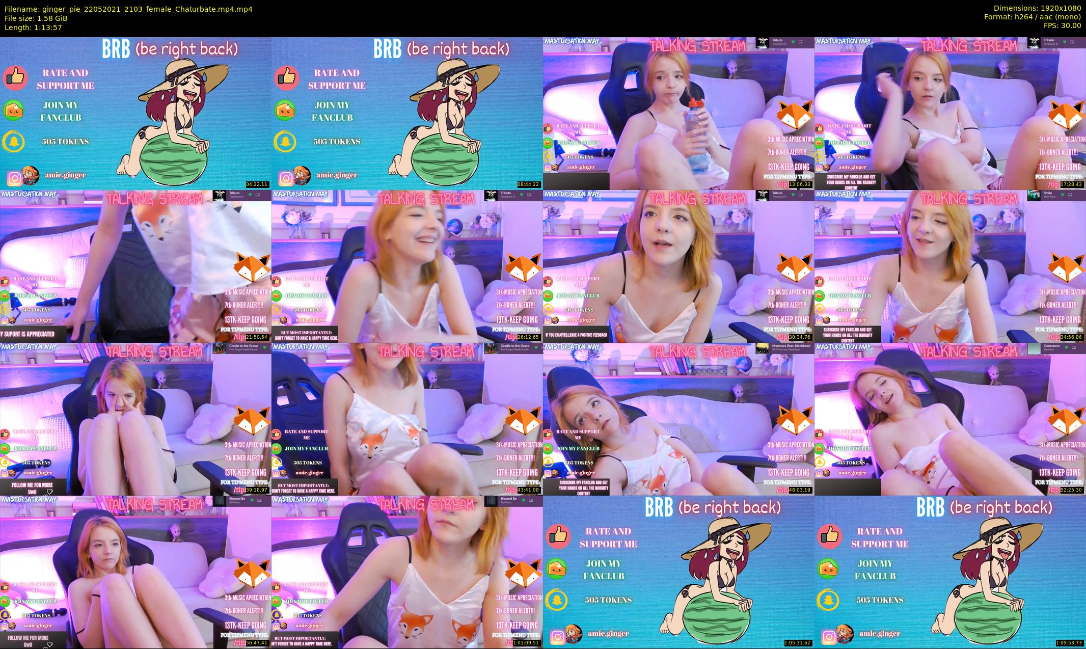 ginger_pie — 74 minute Chaturbate female cam show recording, 1080p, May 22, 2021