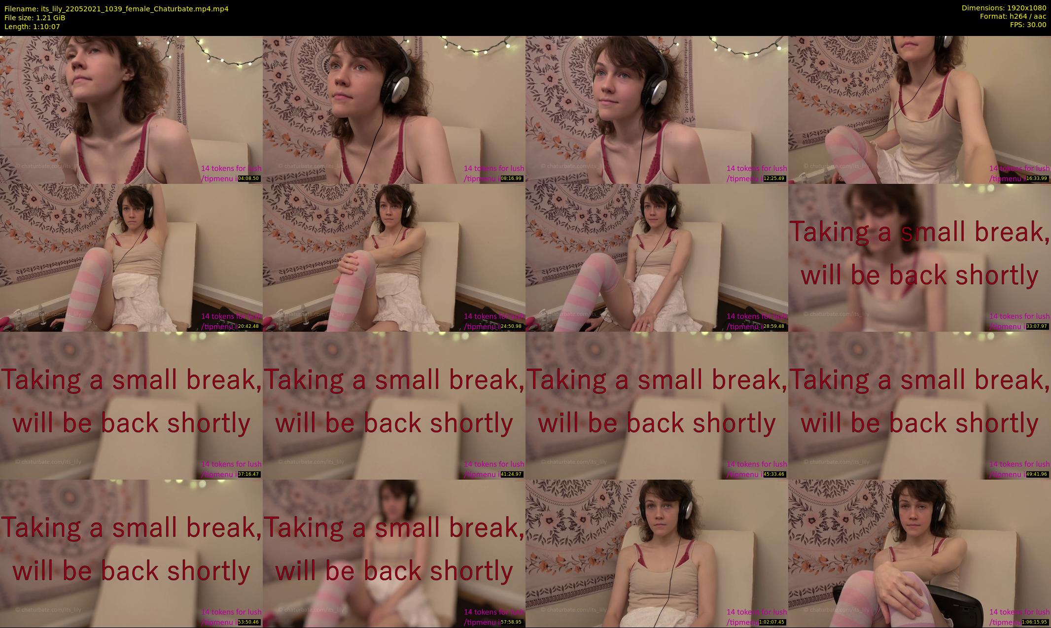 its_lily — 71 minute Chaturbate female cam show recording, 1080p, May 22, 2021