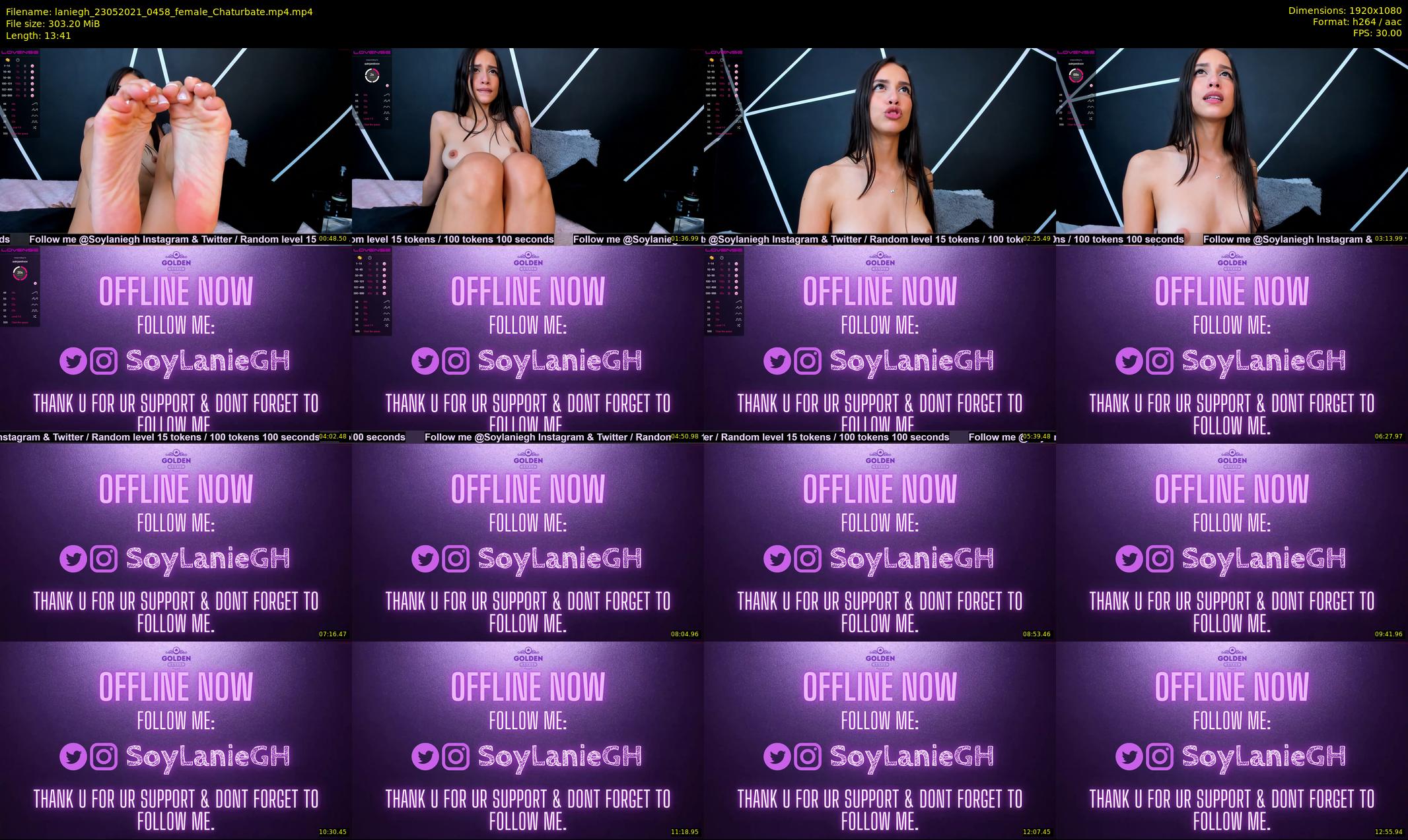 laniegh — 14 minute Chaturbate female cam show recording, 1080p, May 23, 2021