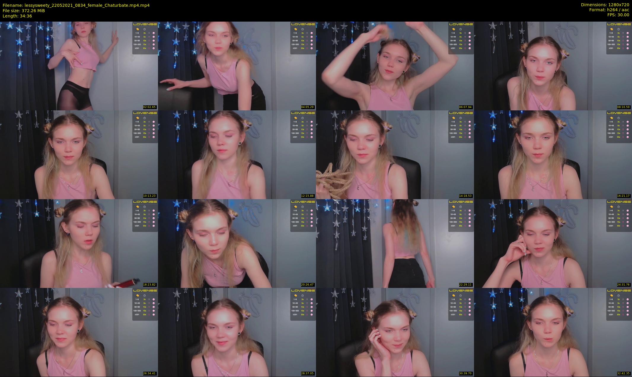 lessysweety — 35 minute Chaturbate female cam show recording, 720p, May 22, 2021