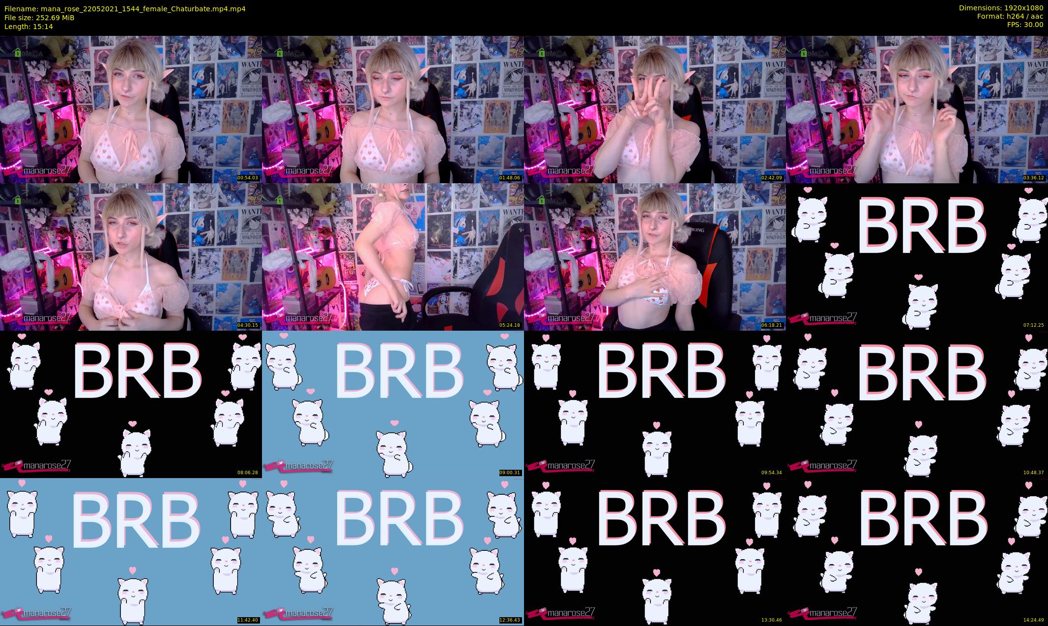 mana_rose — 16 minute Chaturbate female cam show recording, 1080p, May 22, 2021