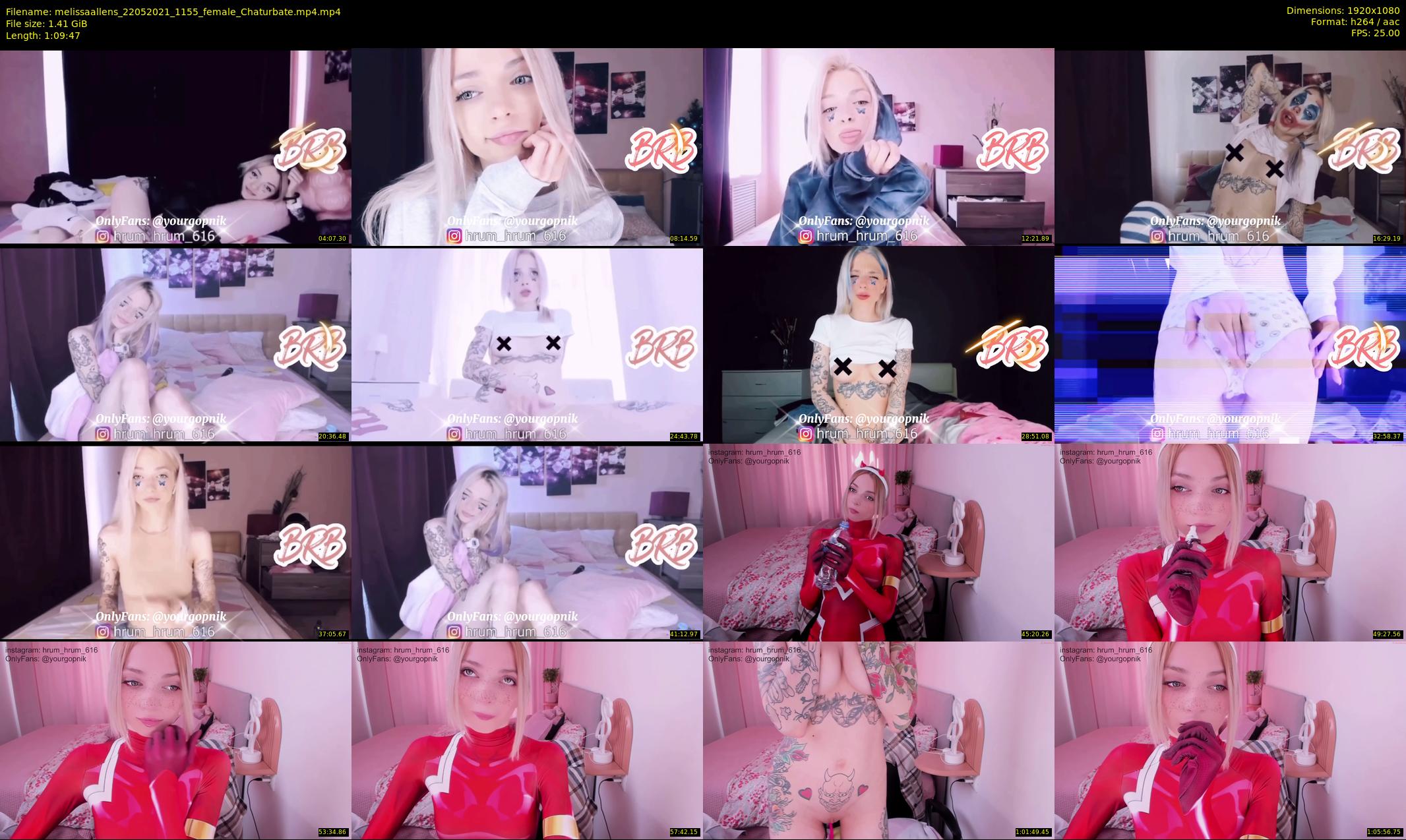 melissaallens — 70 minute Chaturbate female cam show recording, 1080p, May 22, 2021
