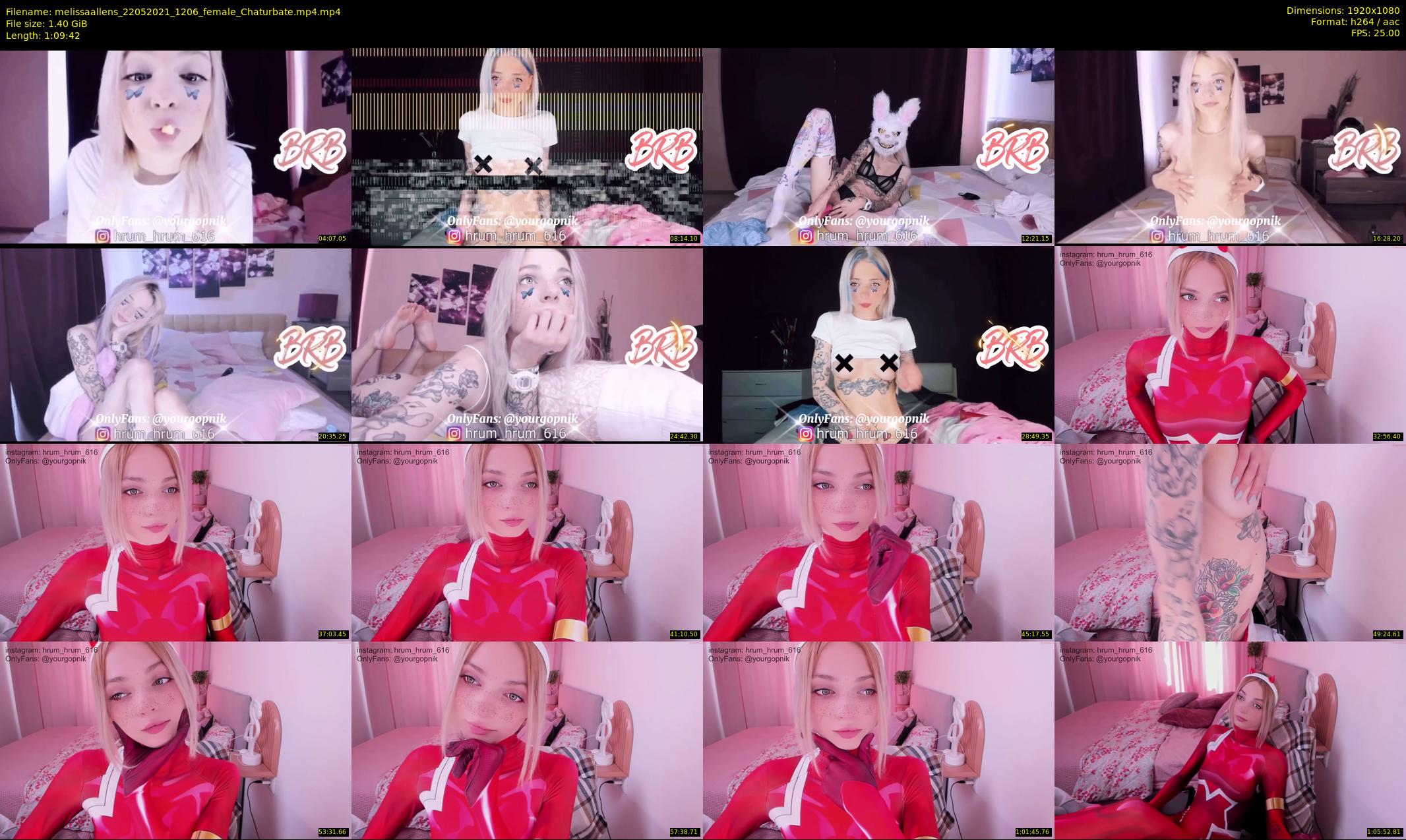 melissaallens — 70 minute Chaturbate female cam show recording, 1080p, May 22, 2021