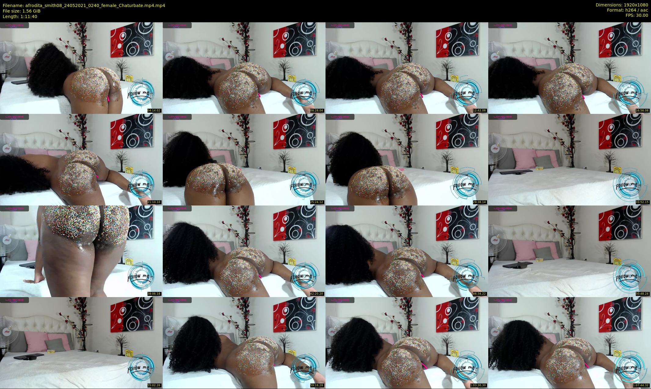afrodita_smith08 — 72 minute Chaturbate female cam show recording, 1080p, May 24, 2021