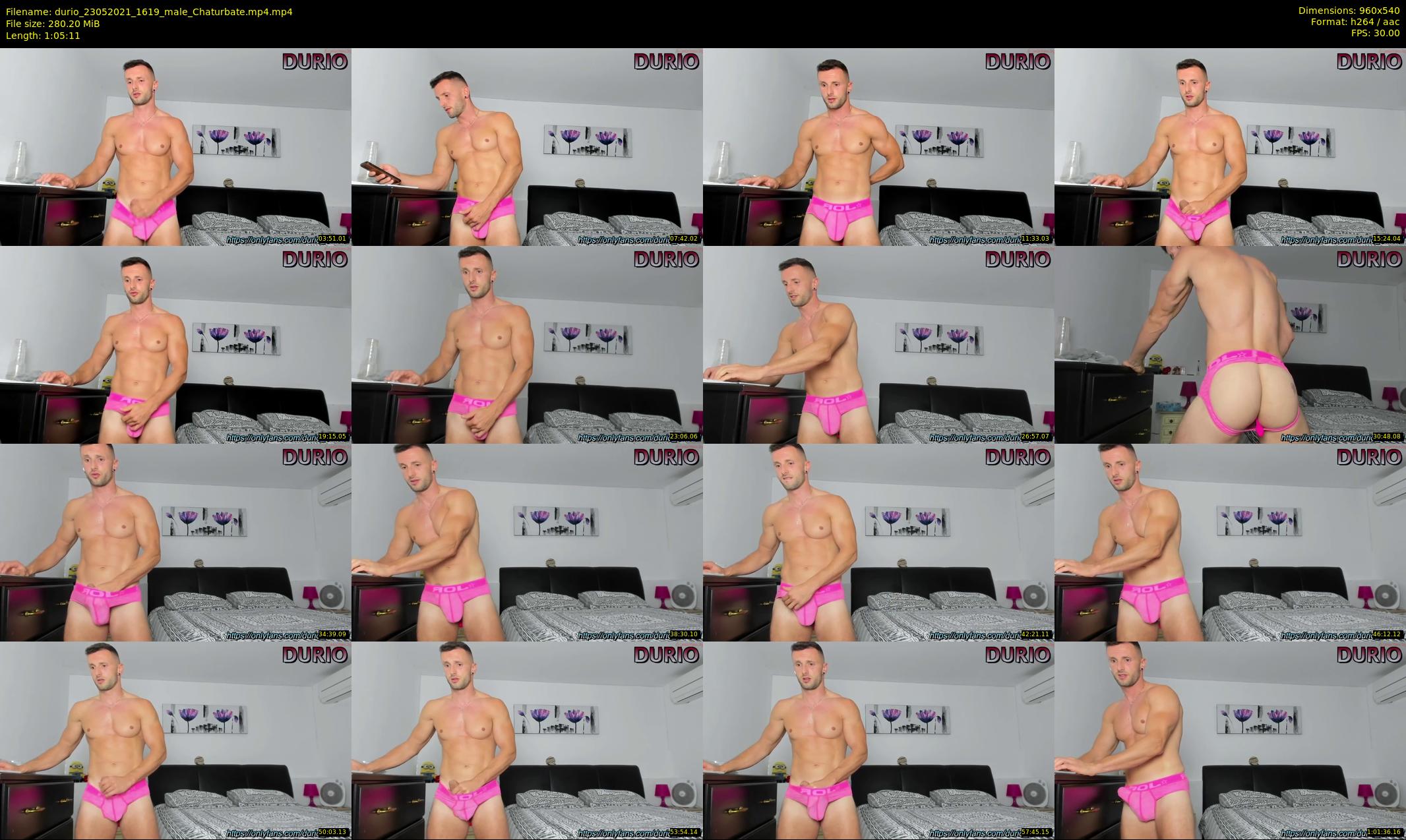 durio — 66 minute Chaturbate male cam show recording, 480p, May 23, 2021