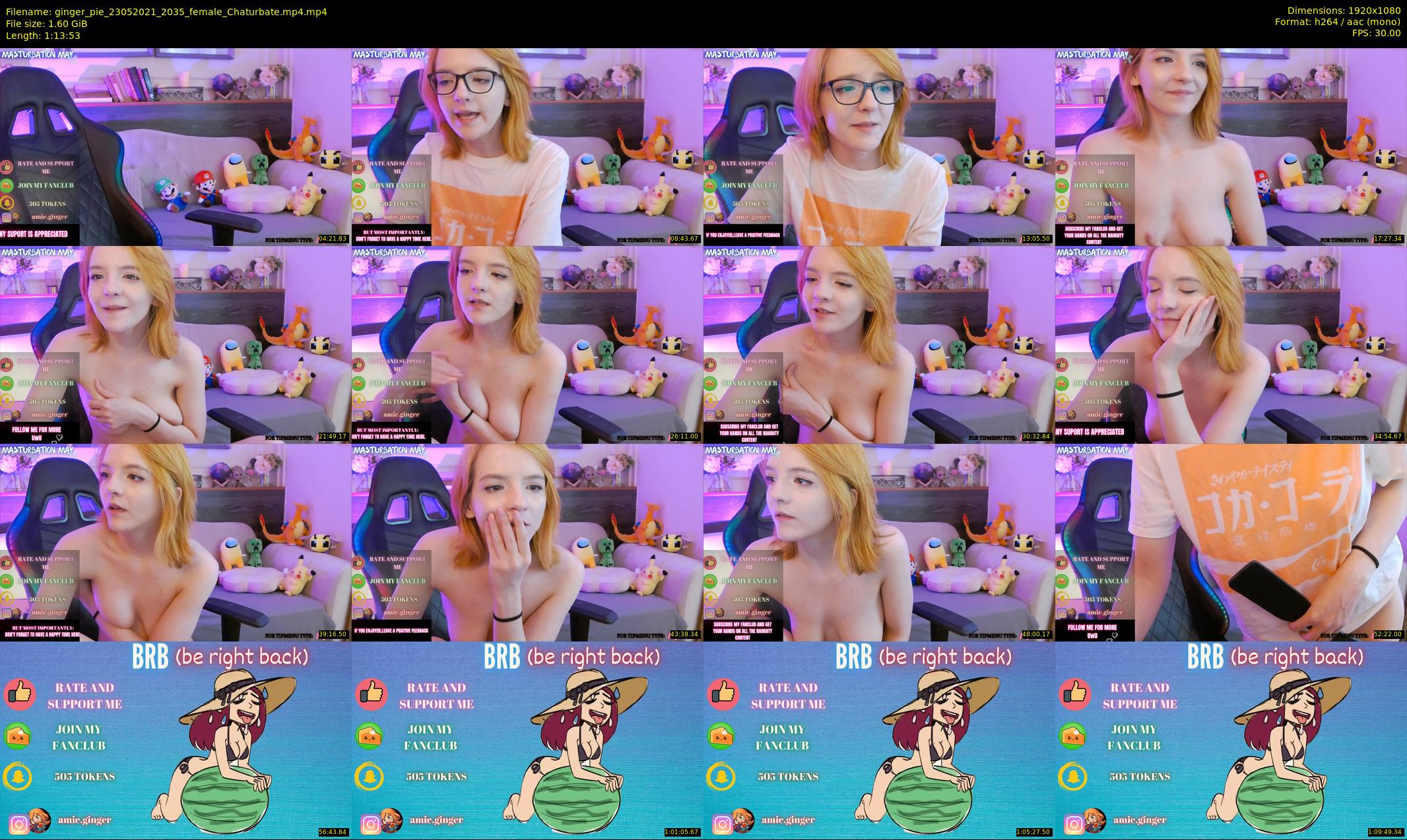 ginger_pie — 74 minute Chaturbate female cam show recording, 1080p, May 23, 2021