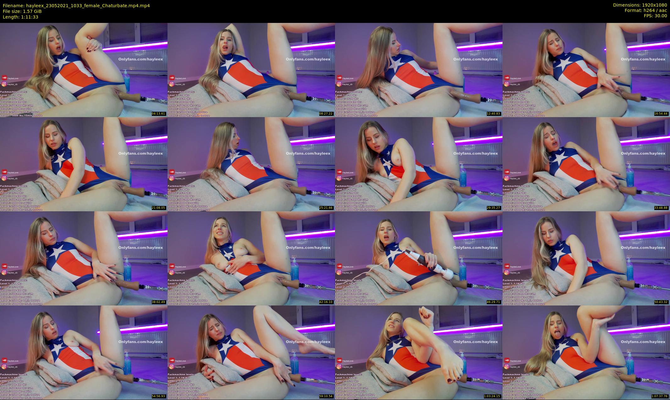 hayleex — 72 minute Chaturbate female cam show recording, 1080p, May 23, 2021