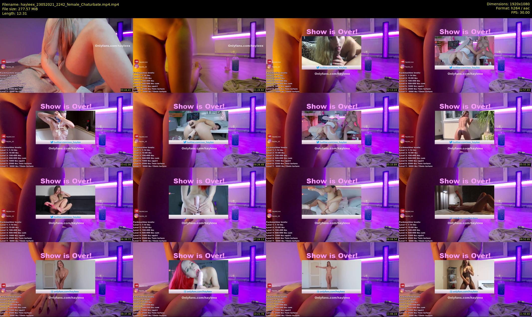 hayleex — 13 minute Chaturbate female cam show recording, 1080p, May 23, 2021