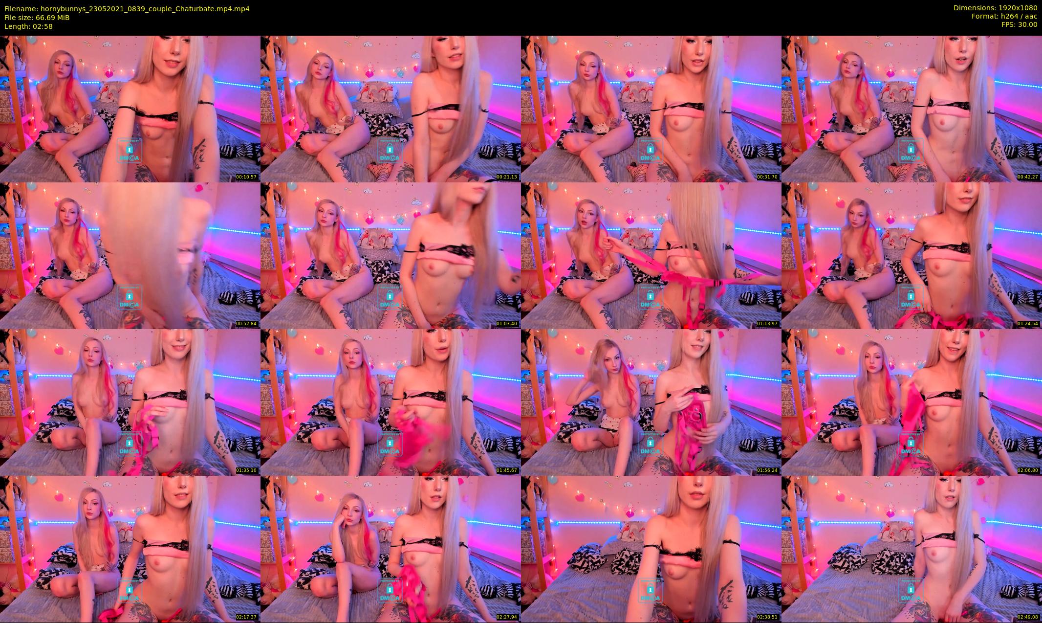 hornybunnys — 3 minute Chaturbate couple cam show recording, 1080p, May 23, 2021