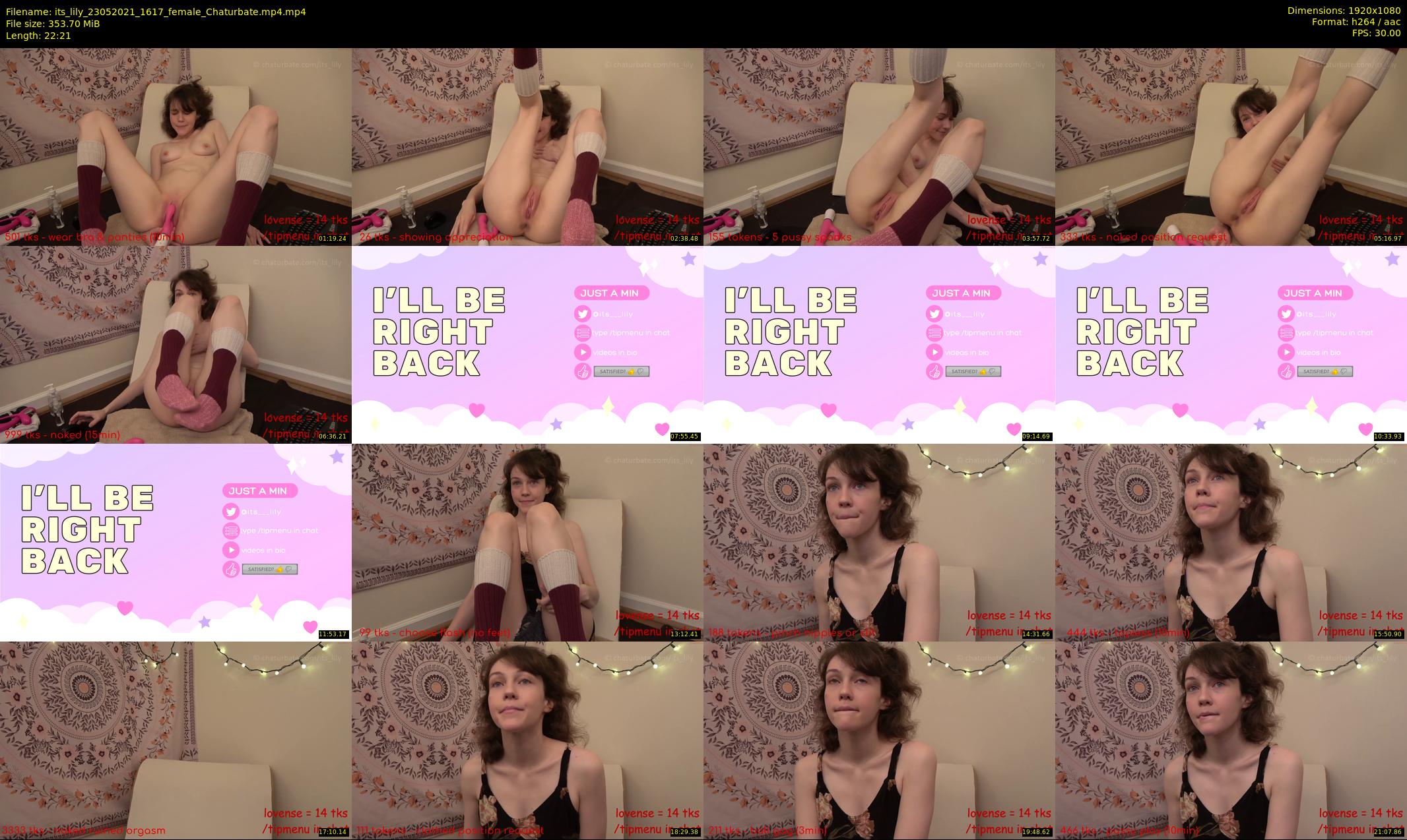 its_lily — 23 minute Chaturbate female cam show recording, 1080p, May 23, 2021