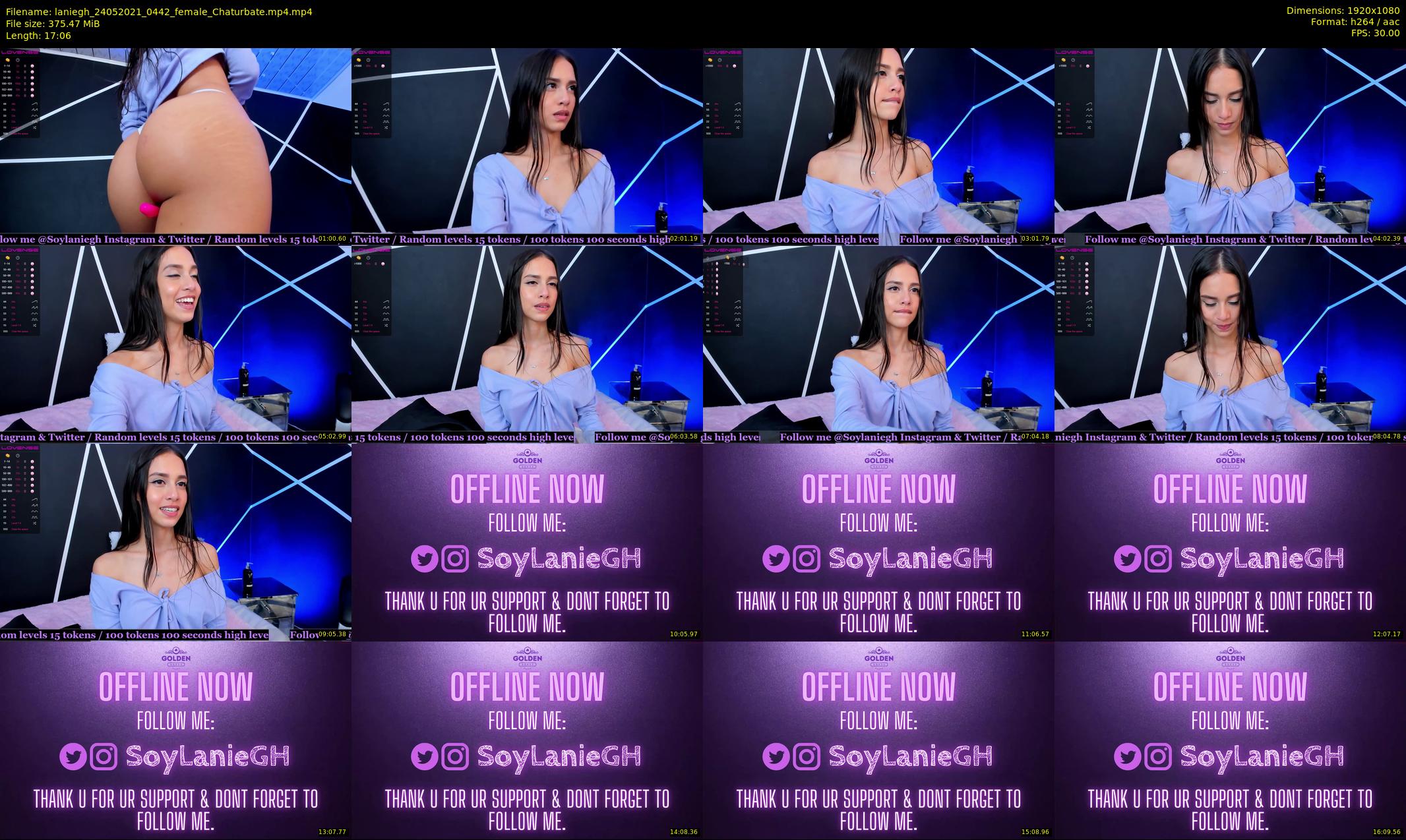 laniegh — 18 minute Chaturbate female cam show recording, 1080p, May 24, 2021