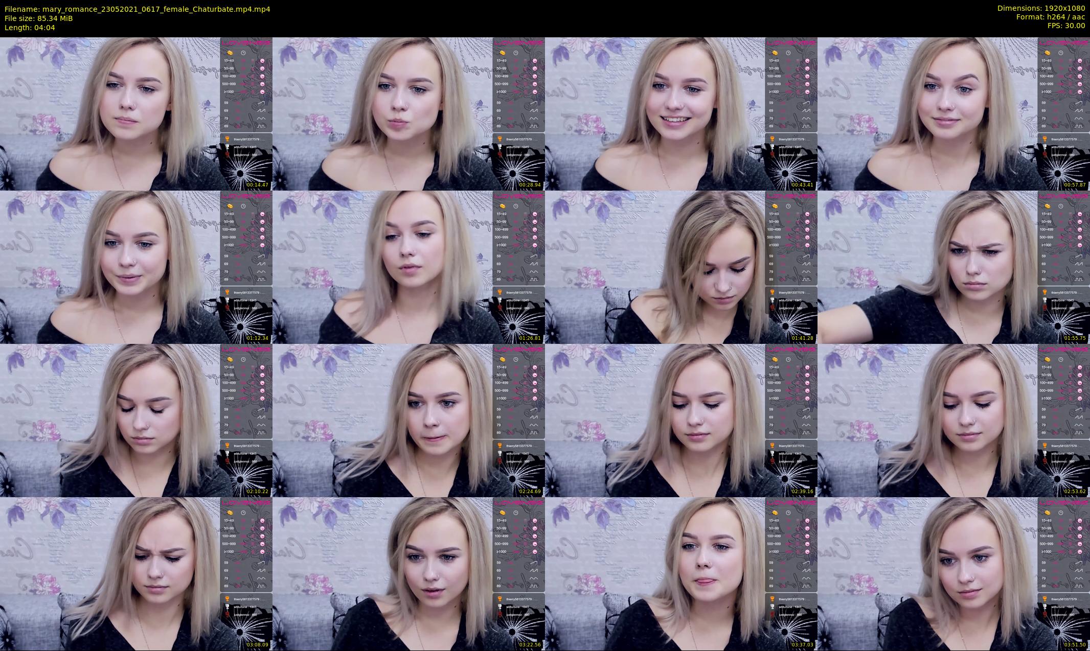 mary_romance — 5 minute Chaturbate female cam show recording, 1080p, May 23, 2021