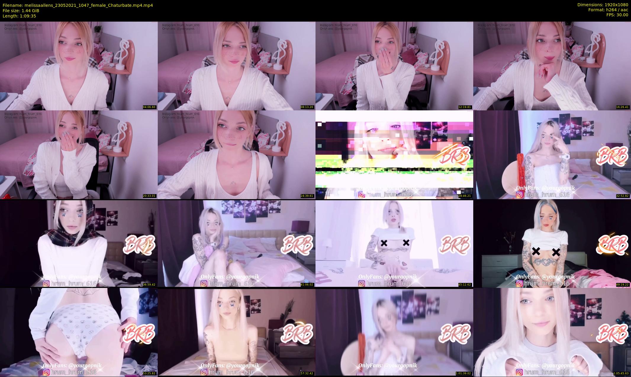 melissaallens — 70 minute Chaturbate female cam show recording, 1080p, May 23, 2021