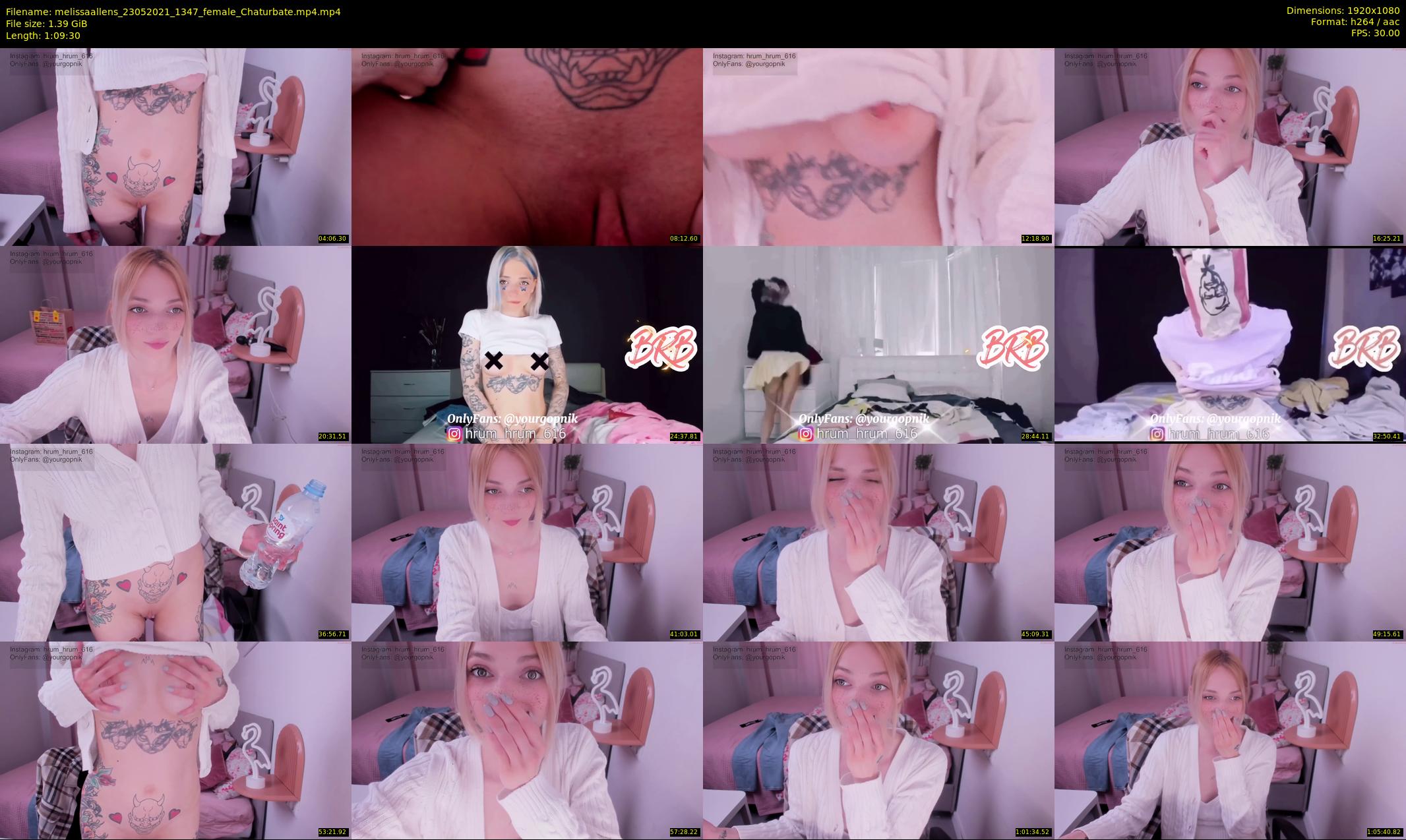 melissaallens — 70 minute Chaturbate female cam show recording, 1080p, May 23, 2021