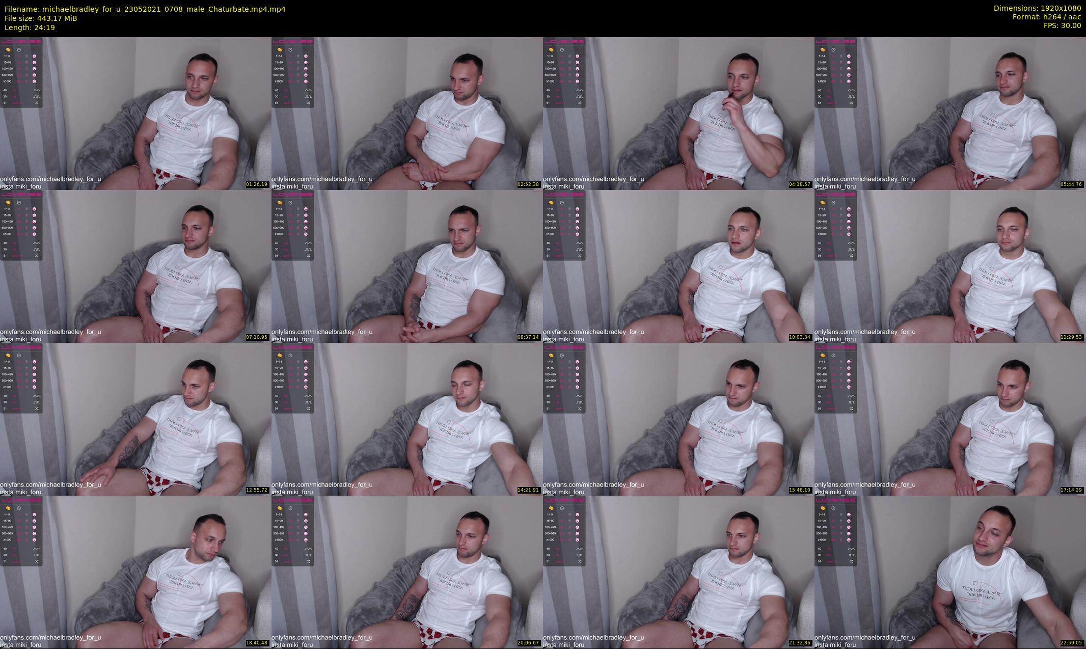 michaelbradley_for_u — 25 minute Chaturbate male cam show recording, 1080p, May 23, 2021