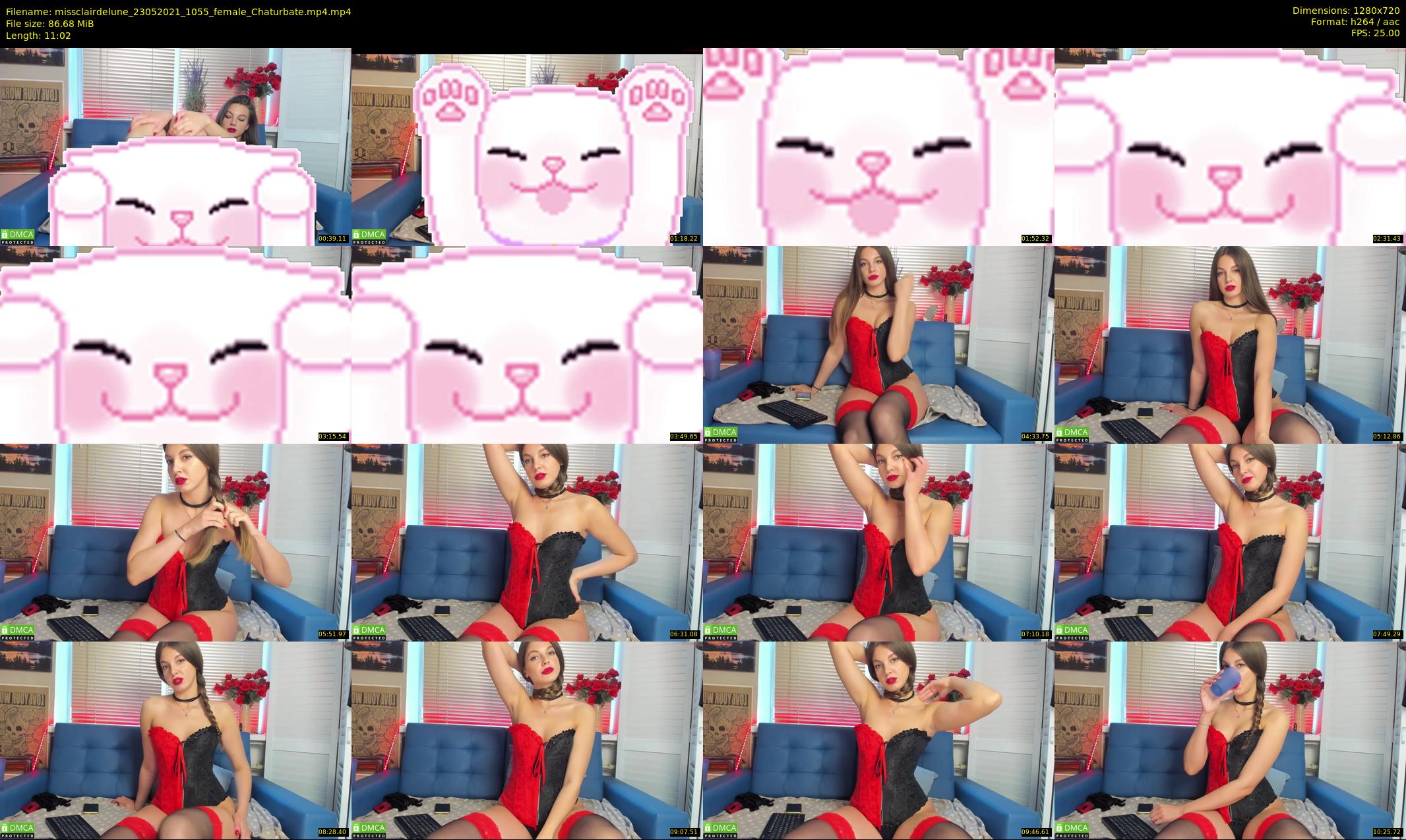 missclairdelune — 12 minute Chaturbate female cam show recording, 720p, May 23, 2021