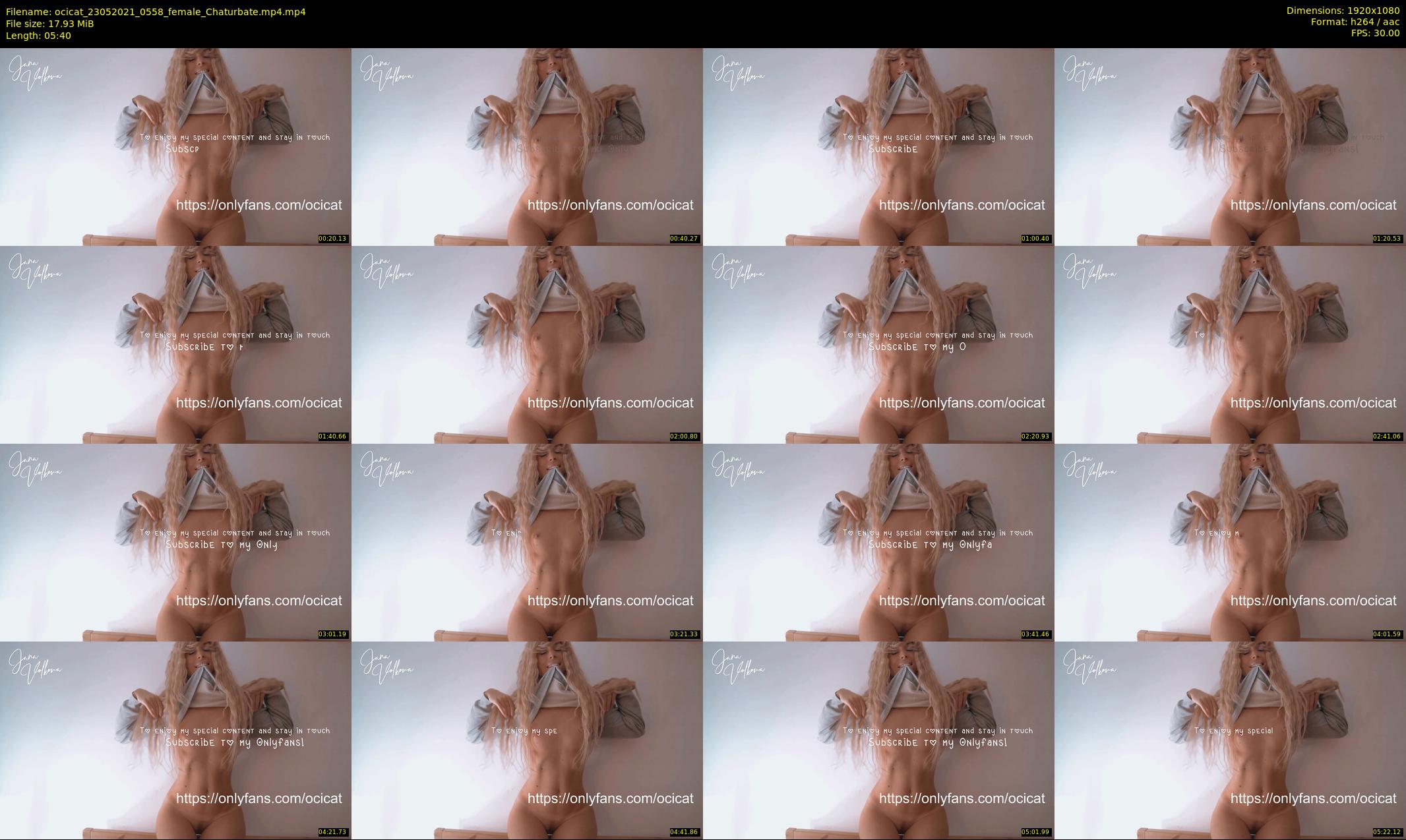 ocicat — 6 minute Chaturbate female cam show recording, 1080p, May 23, 2021