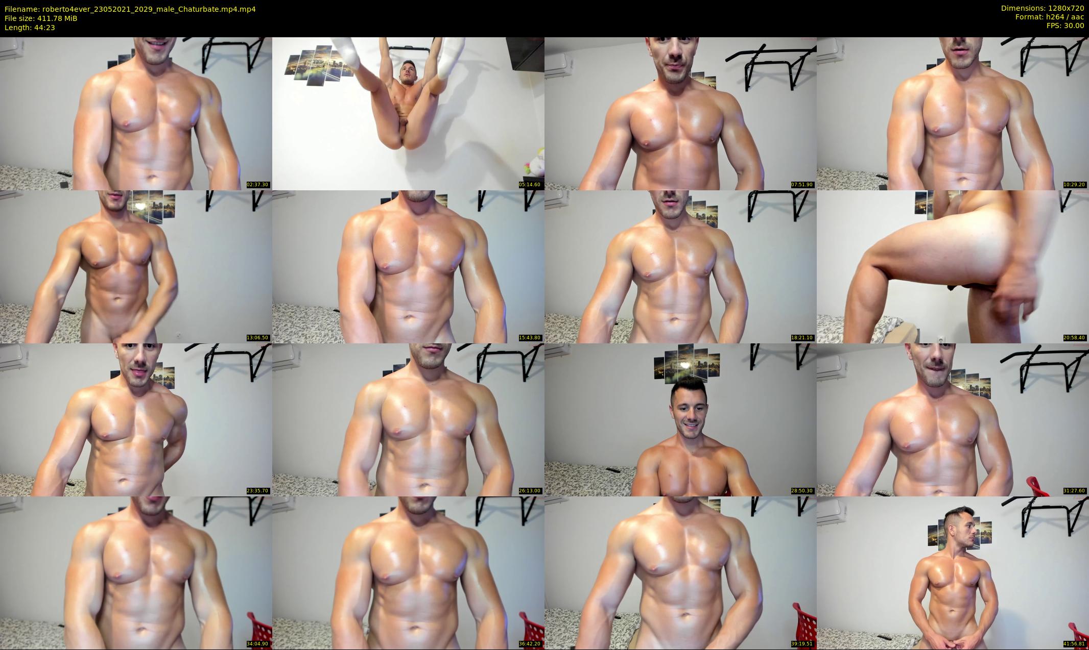 roberto4ever — 45 minute Chaturbate male cam show recording, 720p, May 23, 2021