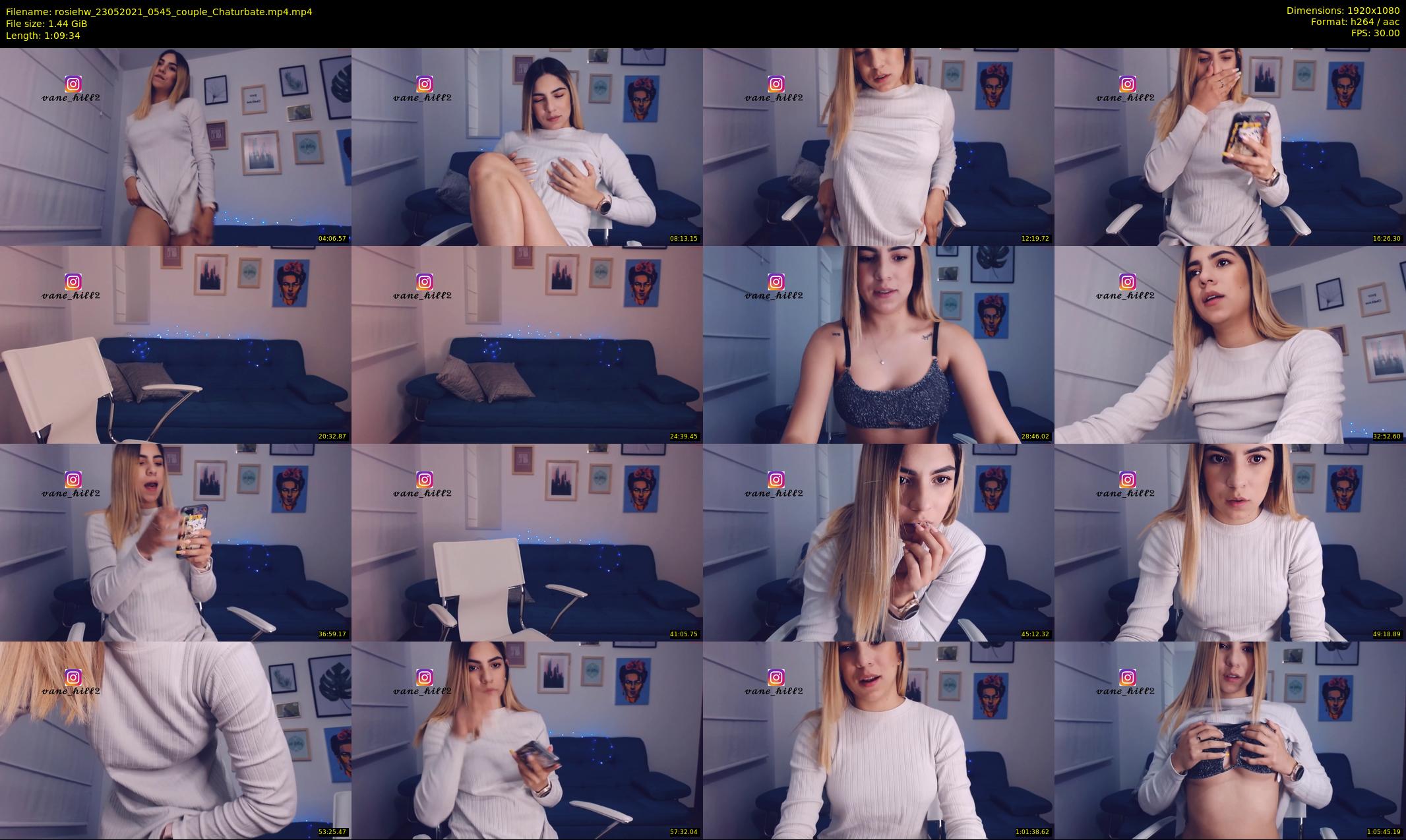 rosiehw — 70 minute Chaturbate couple cam show recording, 1080p, May 23, 2021