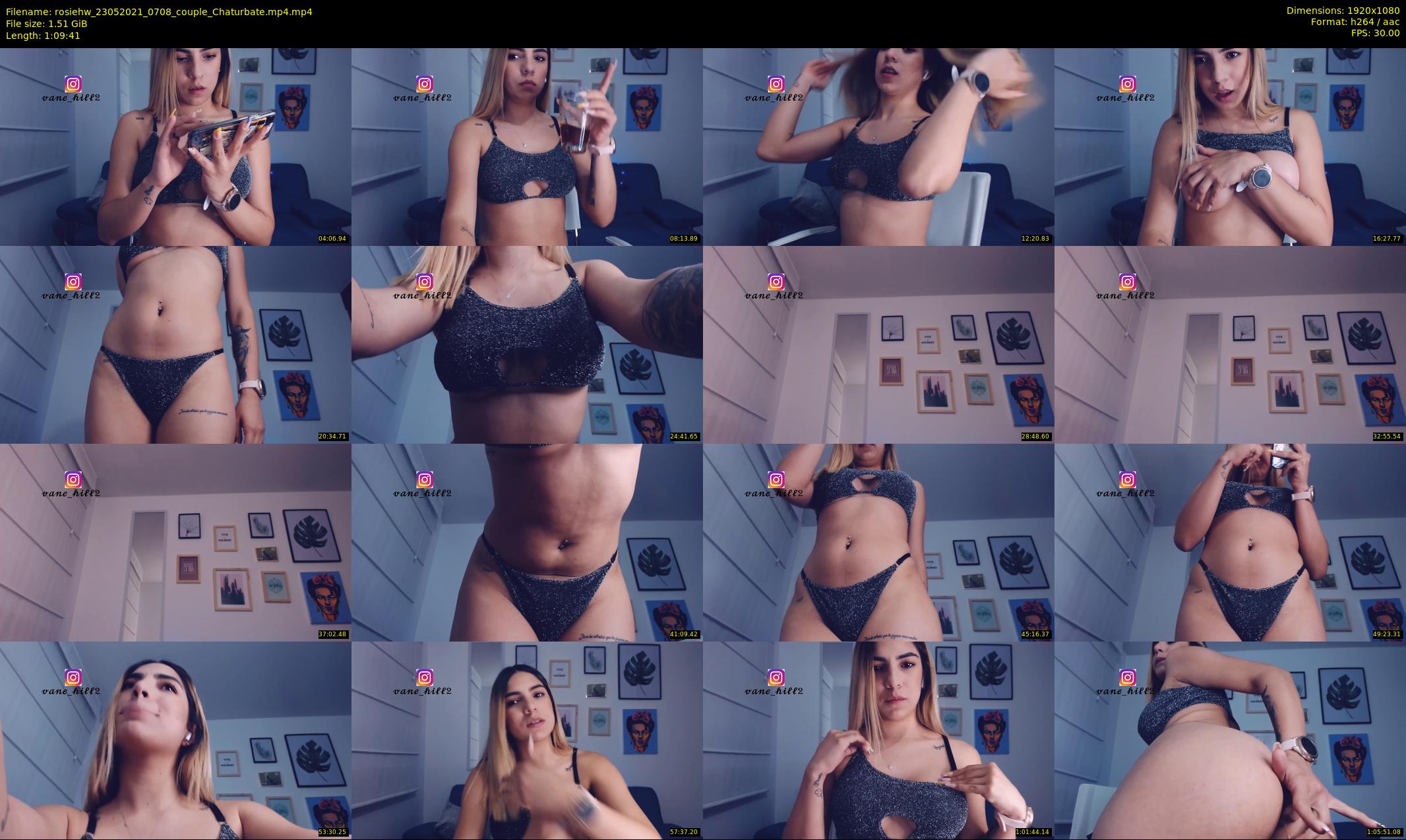 rosiehw — 70 minute Chaturbate couple cam show recording, 1080p, May 23, 2021