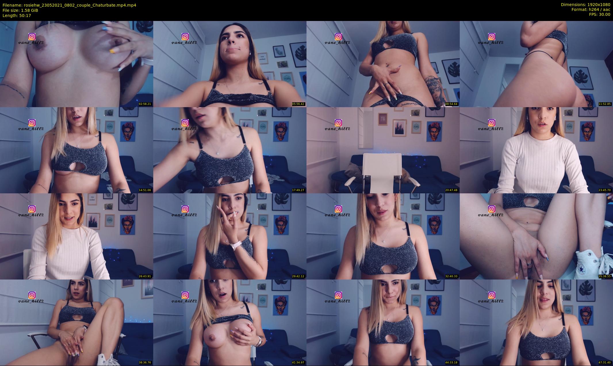 rosiehw — 51 minute Chaturbate couple cam show recording, 1080p, May 23, 2021