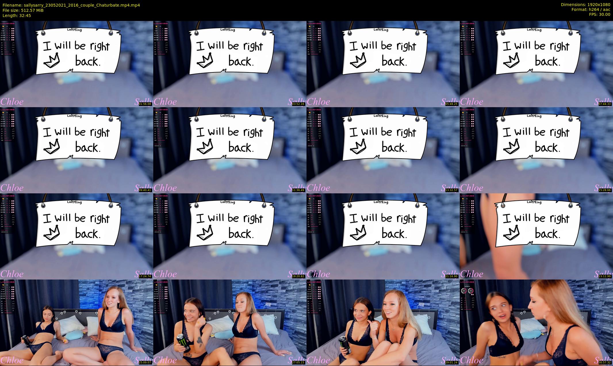 sallysarry — 33 minute Chaturbate couple cam show recording, 1080p, May 23, 2021