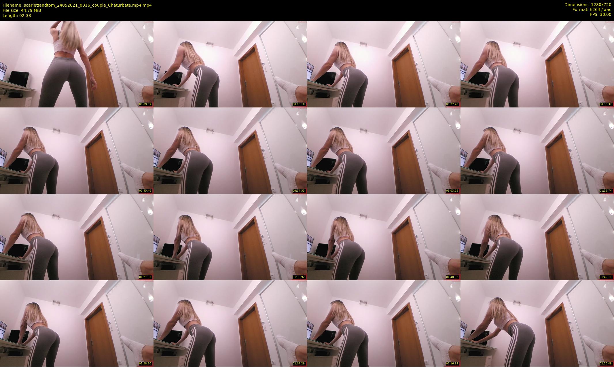 scarlettandtom — 3 minute Chaturbate couple cam show recording, 720p, May 24, 2021