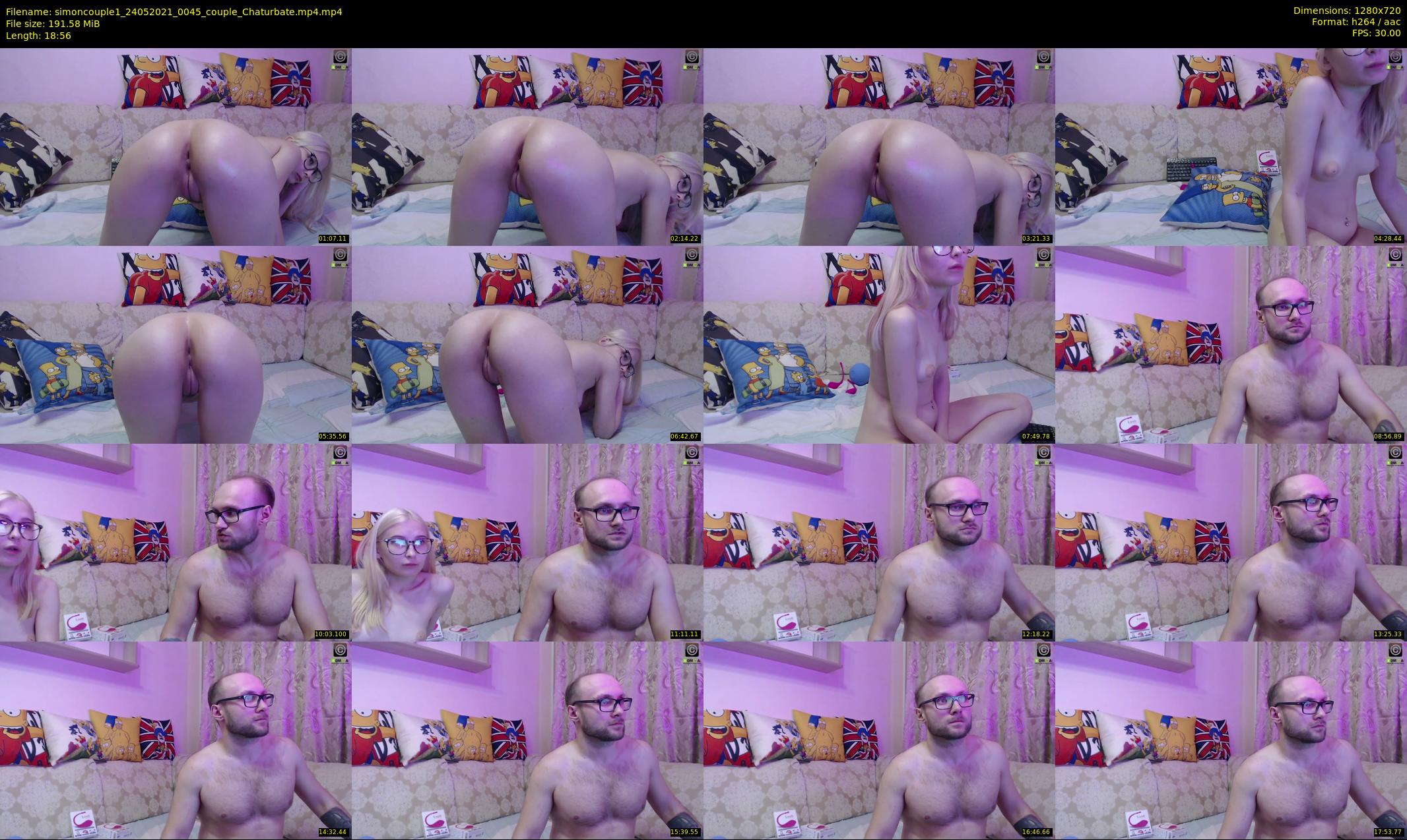 simoncouple1 — 19 minute Chaturbate couple cam show recording, 720p, May 24, 2021