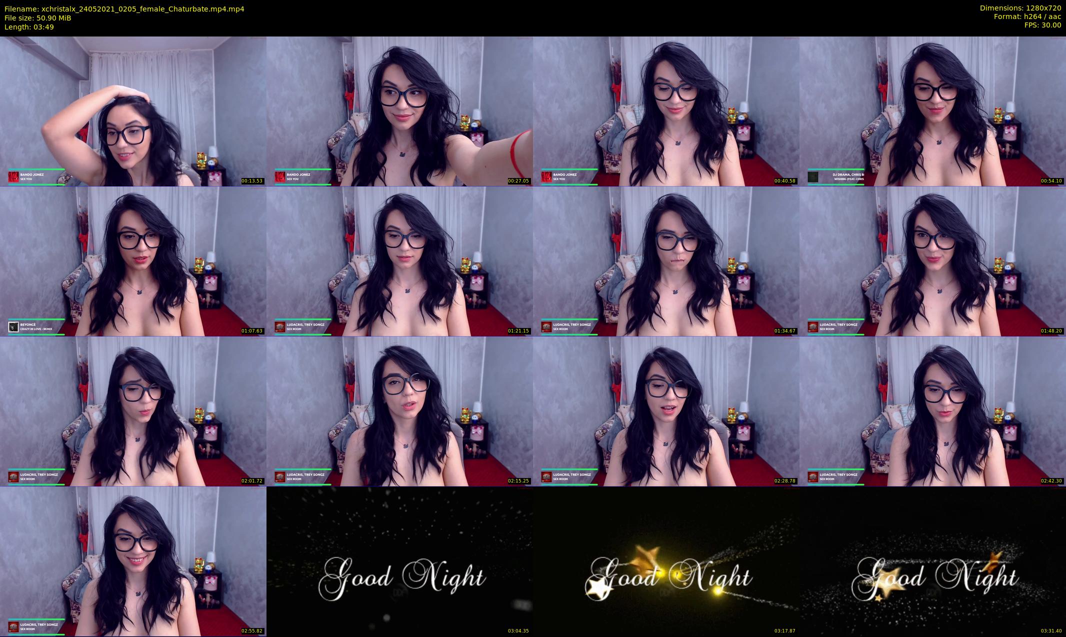 xchristalx — 4 minute Chaturbate female cam show recording, 720p, May 24, 2021