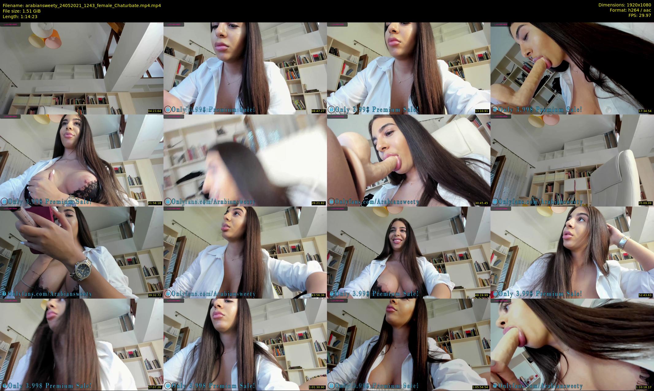 arabiansweety — 75 minute Chaturbate female cam show recording, 1080p, May 24, 2021