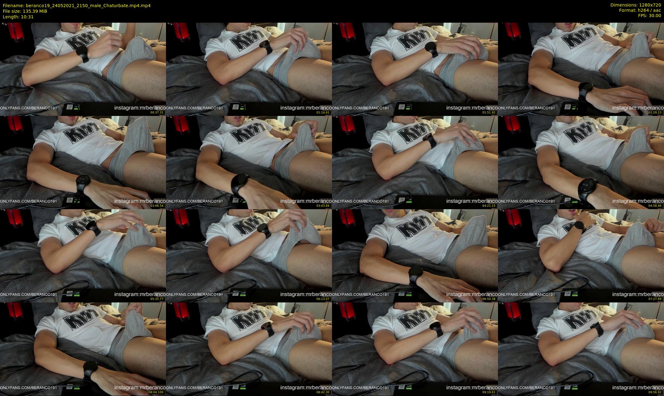 beranco19 — 11 minute Chaturbate male cam show recording, 720p, May 24, 2021
