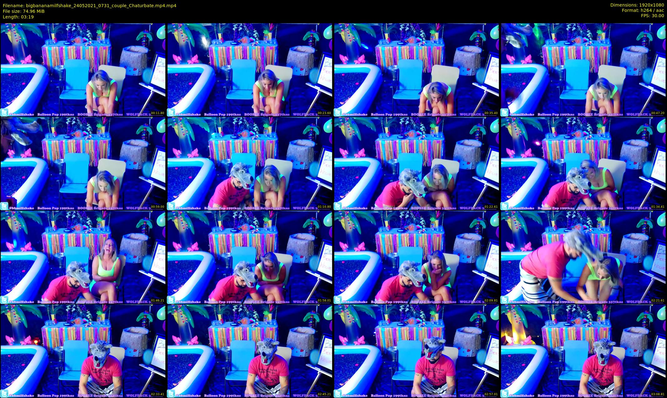 bigbananamilfshake — 4 minute Chaturbate couple cam show recording, 1080p, May 24, 2021