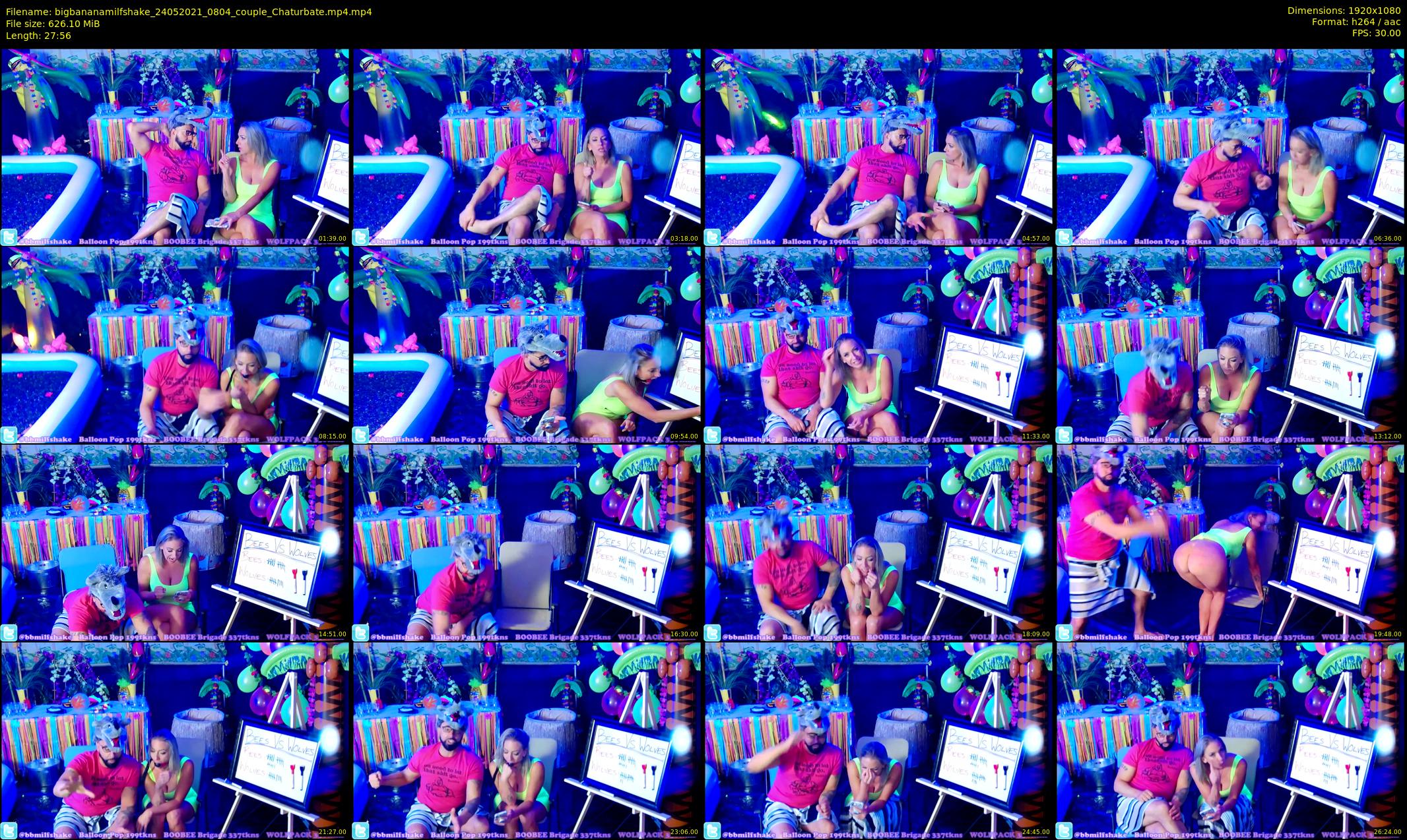 bigbananamilfshake — 28 minute Chaturbate couple cam show recording, 1080p, May 24, 2021