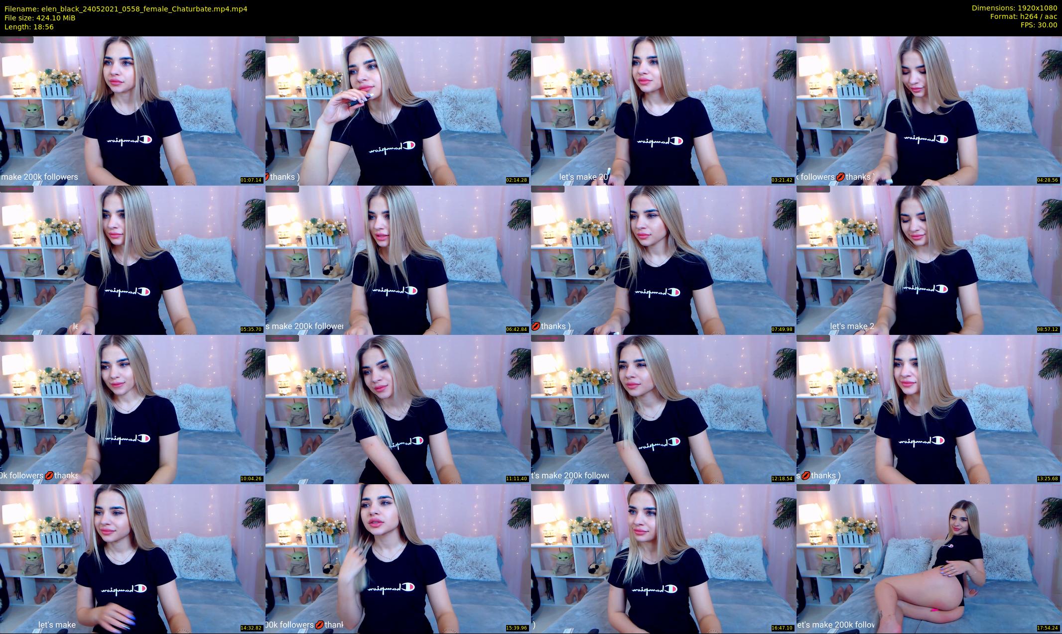 elen_black — 19 minute Chaturbate female cam show recording, 1080p, May 24, 2021