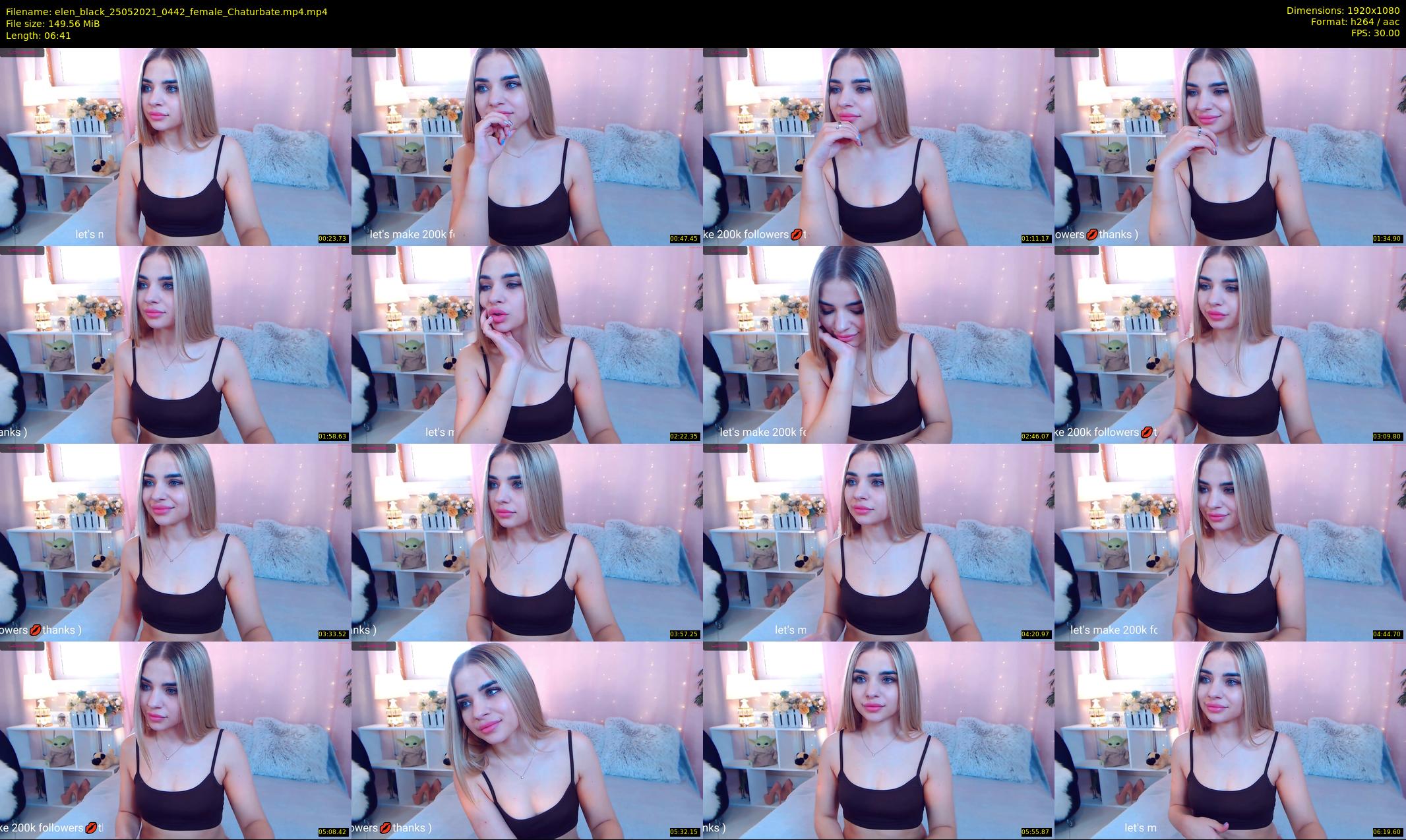 elen_black — 7 minute Chaturbate female cam show recording, 1080p, May 25, 2021
