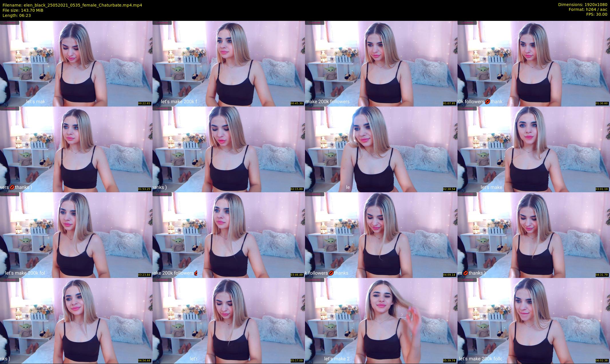 elen_black — 7 minute Chaturbate female cam show recording, 1080p, May 25, 2021