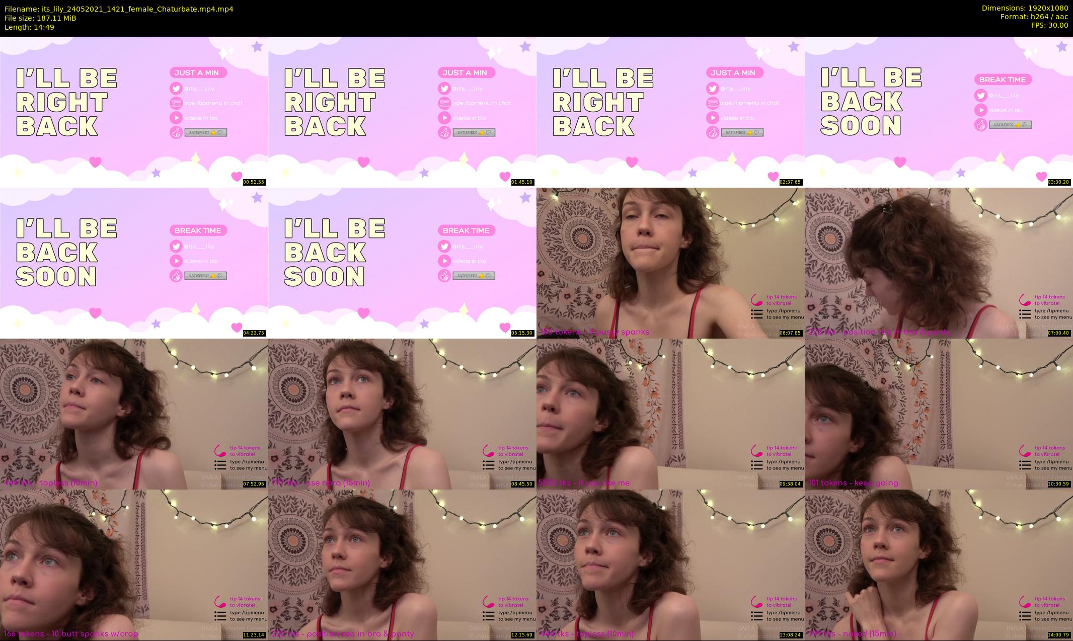 its_lily — 15 minute Chaturbate female cam show recording, 1080p, May 24, 2021