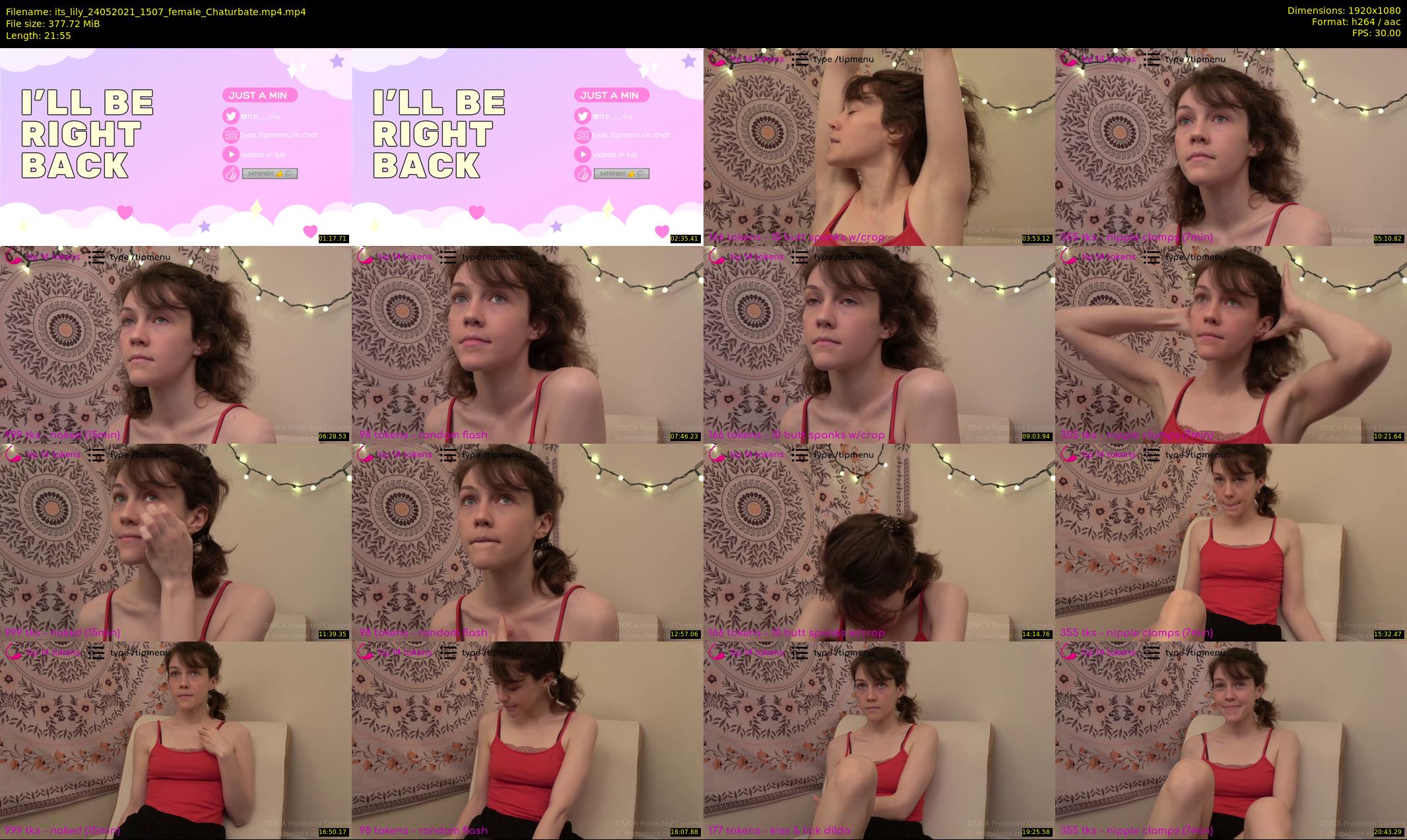 its_lily — 22 minute Chaturbate female cam show recording, 1080p, May 24, 2021