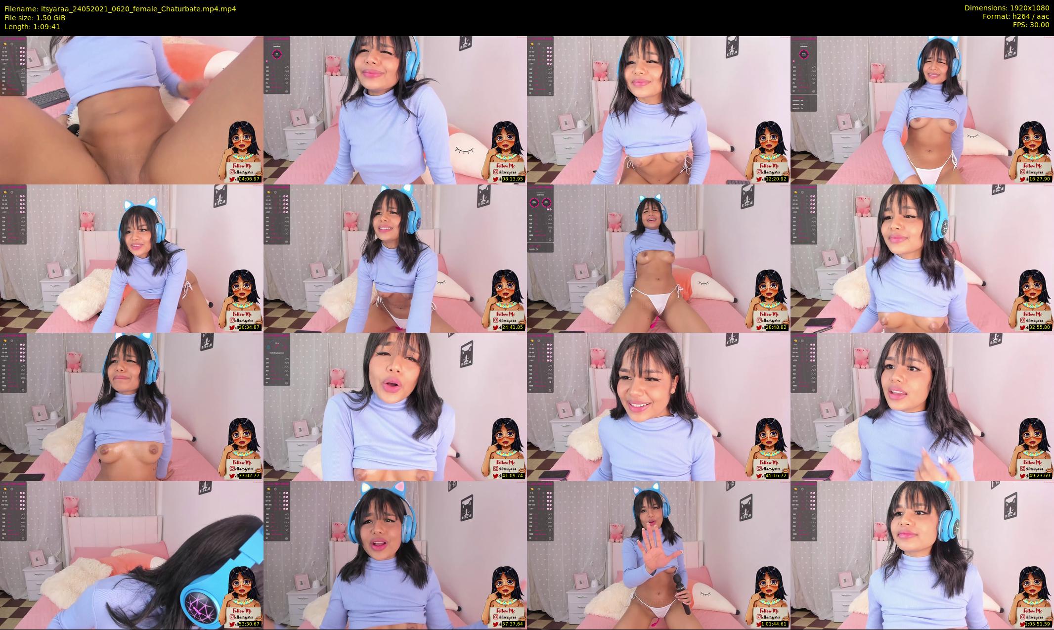 itsyaraa — 70 minute Chaturbate female cam show recording, 1080p, May 24, 2021