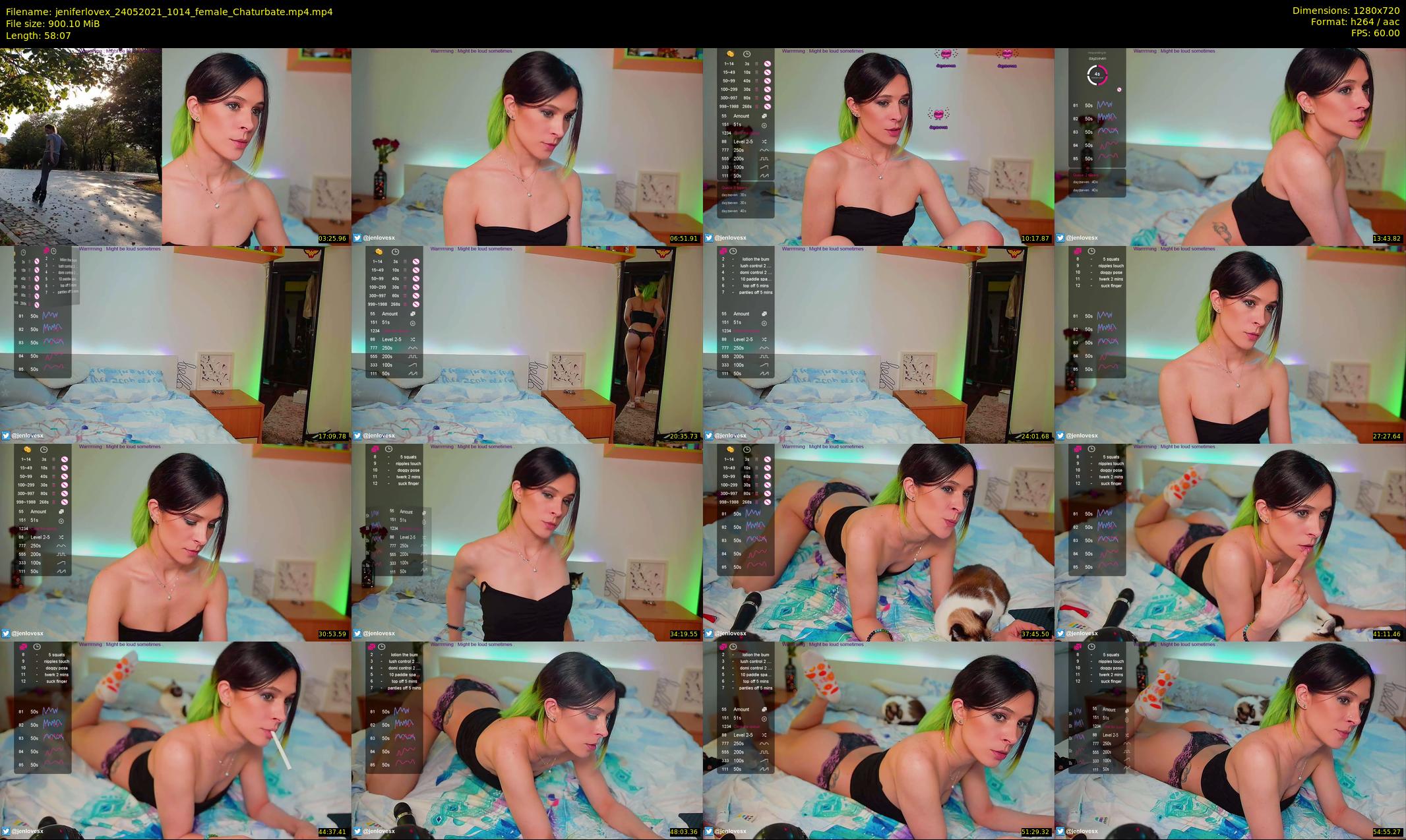 jeniferlovex — 59 minute Chaturbate female cam show recording, 720p, May 24, 2021