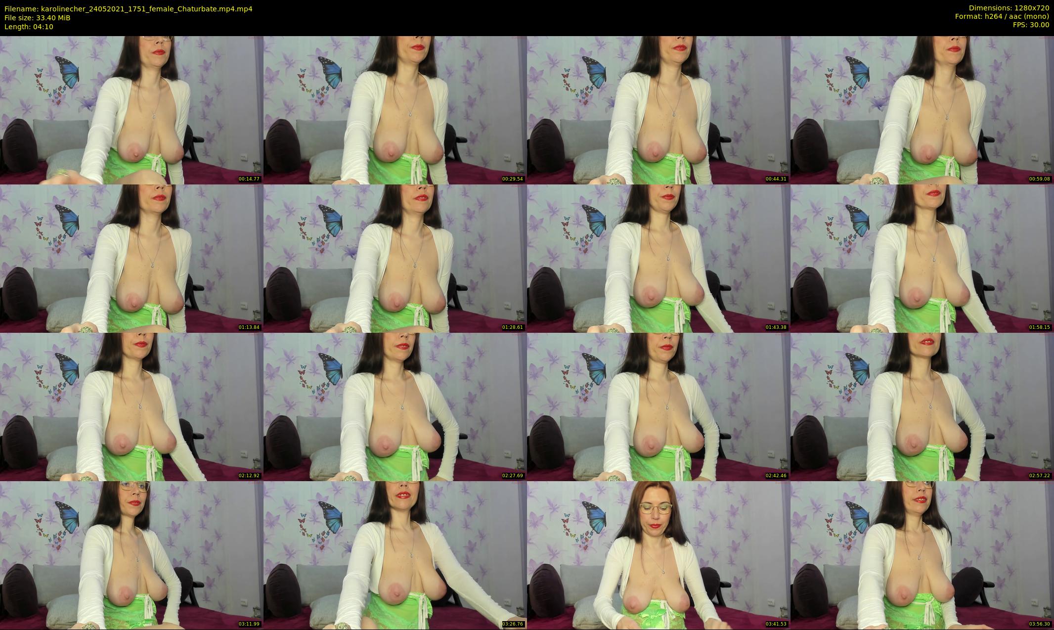 karolinecher — 5 minute Chaturbate female cam show recording, 720p, May 24, 2021