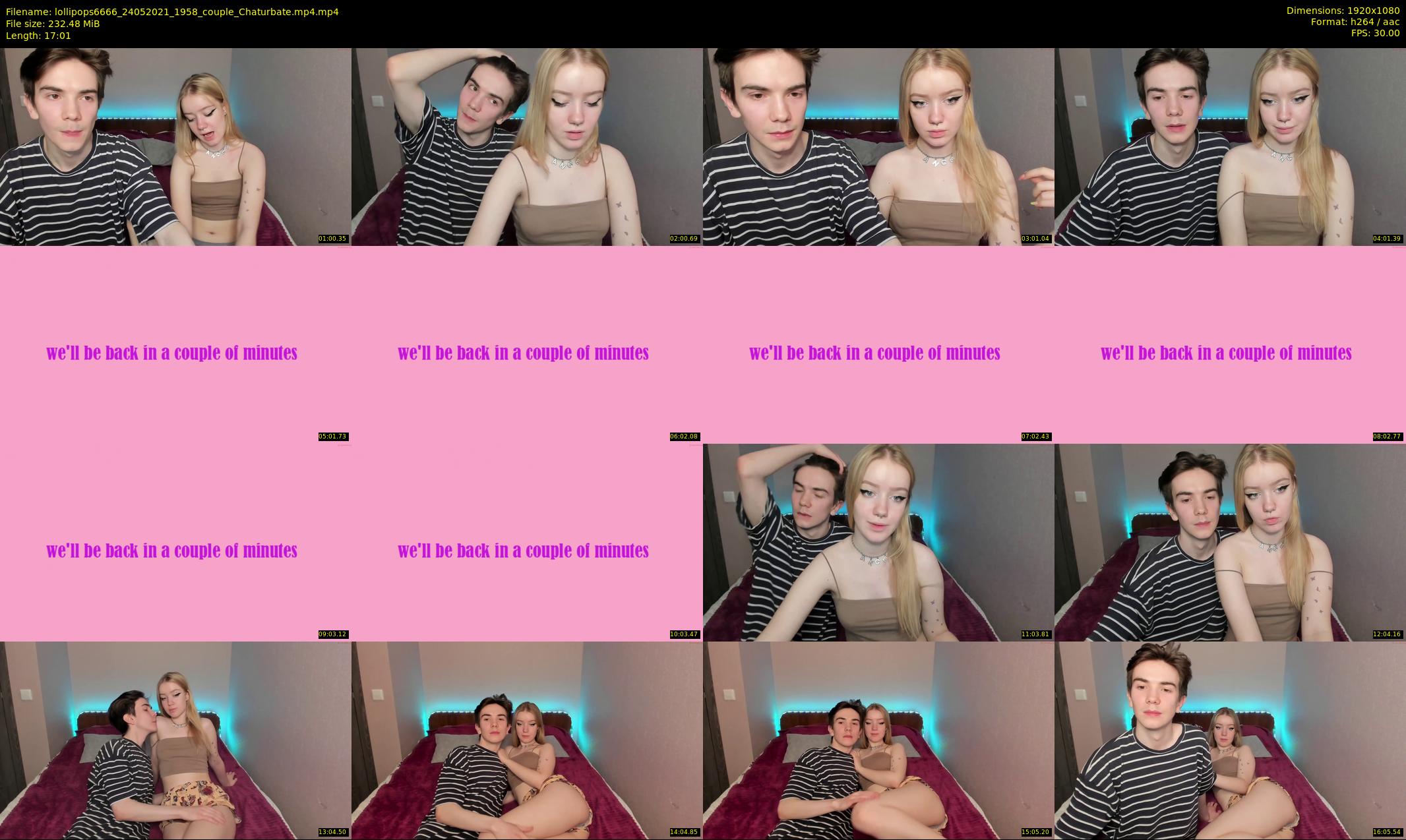 lollipops6666 — 18 minute Chaturbate couple cam show recording, 1080p, May 24, 2021