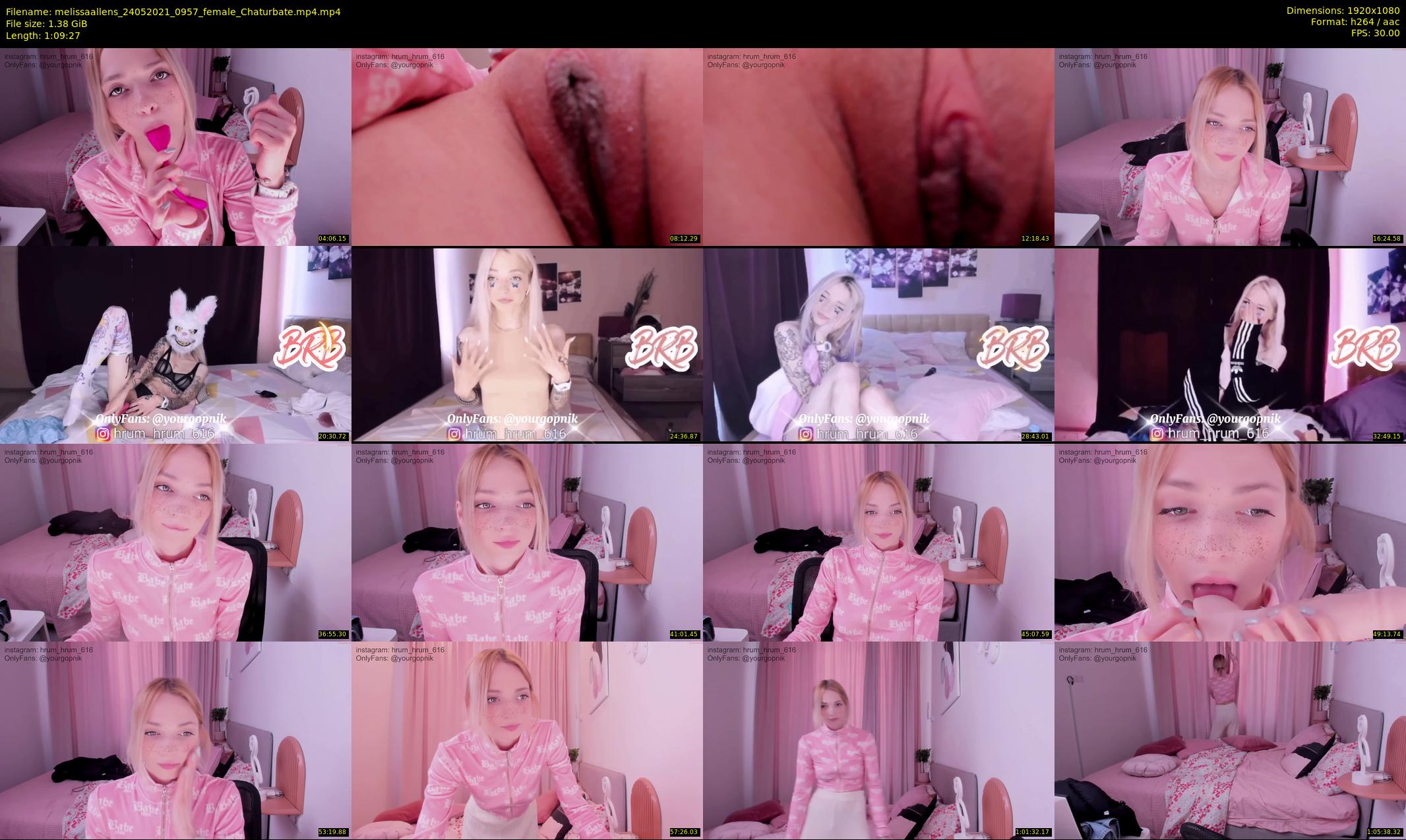 melissaallens — 70 minute Chaturbate female cam show recording, 1080p, May 24, 2021