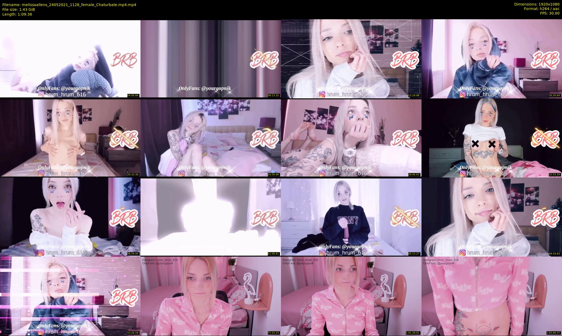 melissaallens — 70 minute Chaturbate female cam show recording, 1080p, May 24, 2021